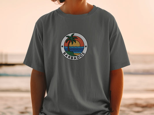 Barbados Palm Sunset Graphic T-shirt product