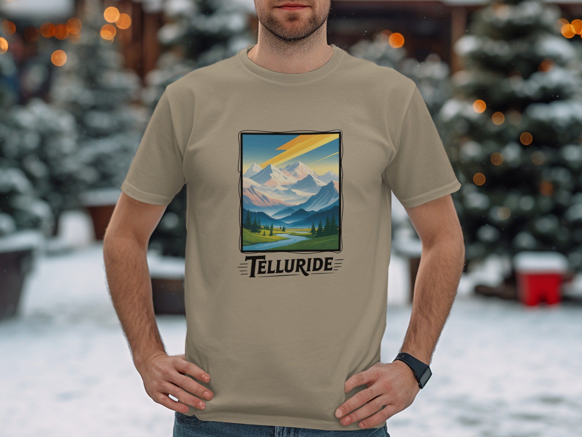 Telluride Mountain View Scenic Art T-shirt