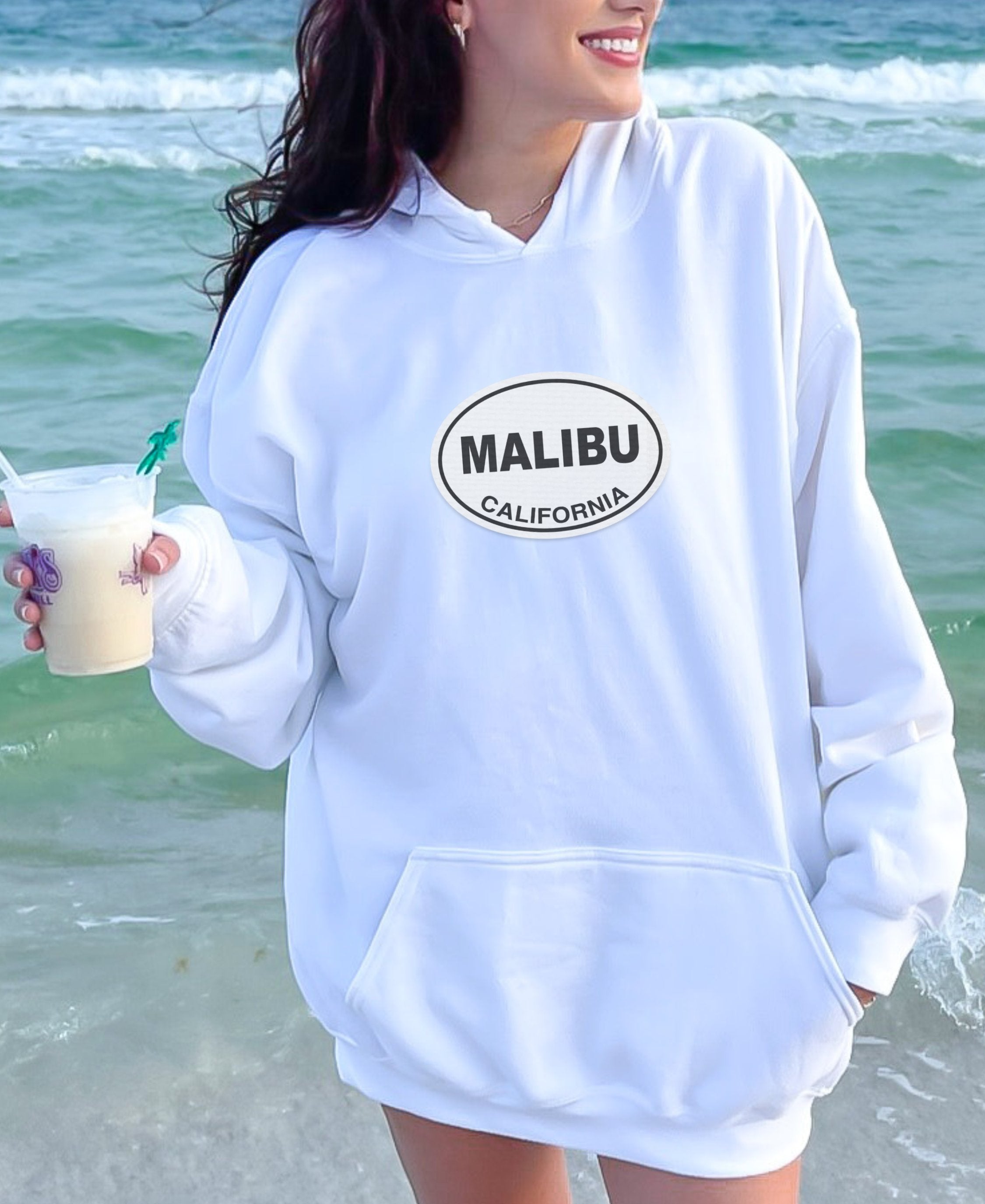 Malibu Beach Days & Chill Evenings Womens Hoodie