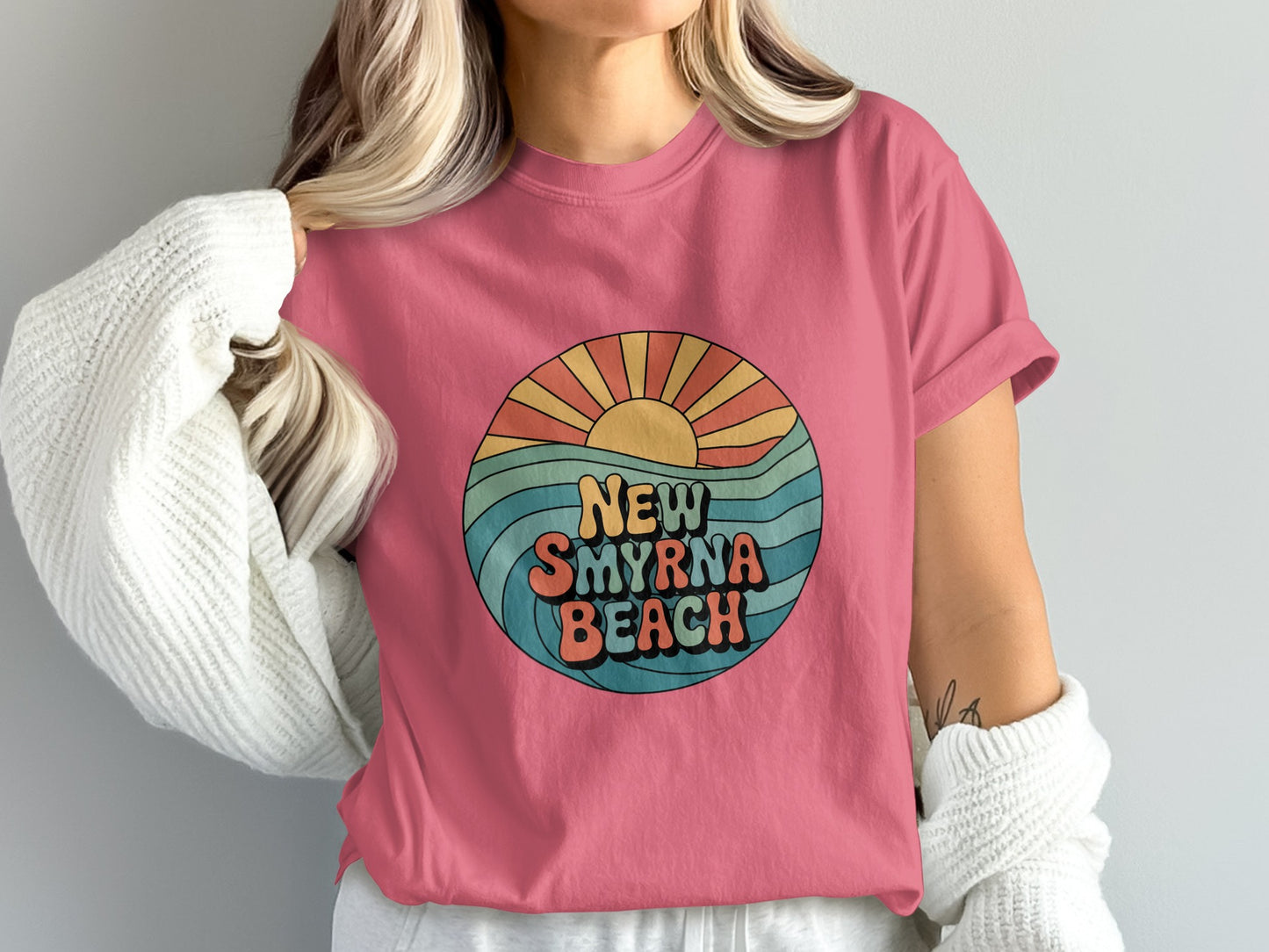 New Smyrna Beach Graphic Sun Wave T-shirt product type