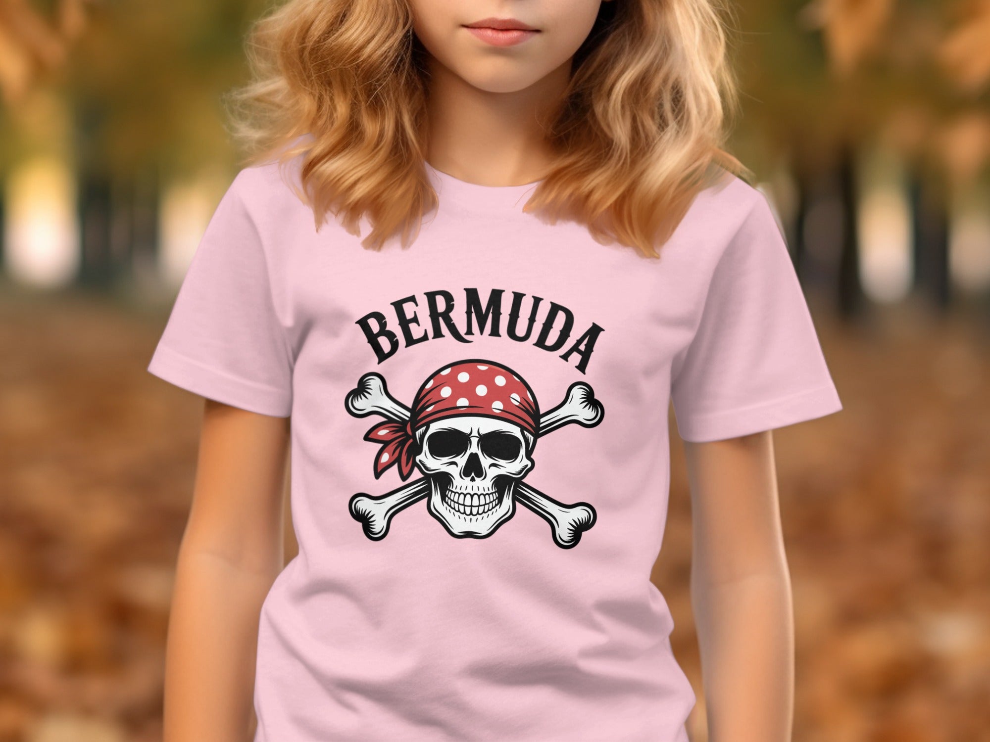Bermuda Skull and Crossbones Pink T-shirt product type