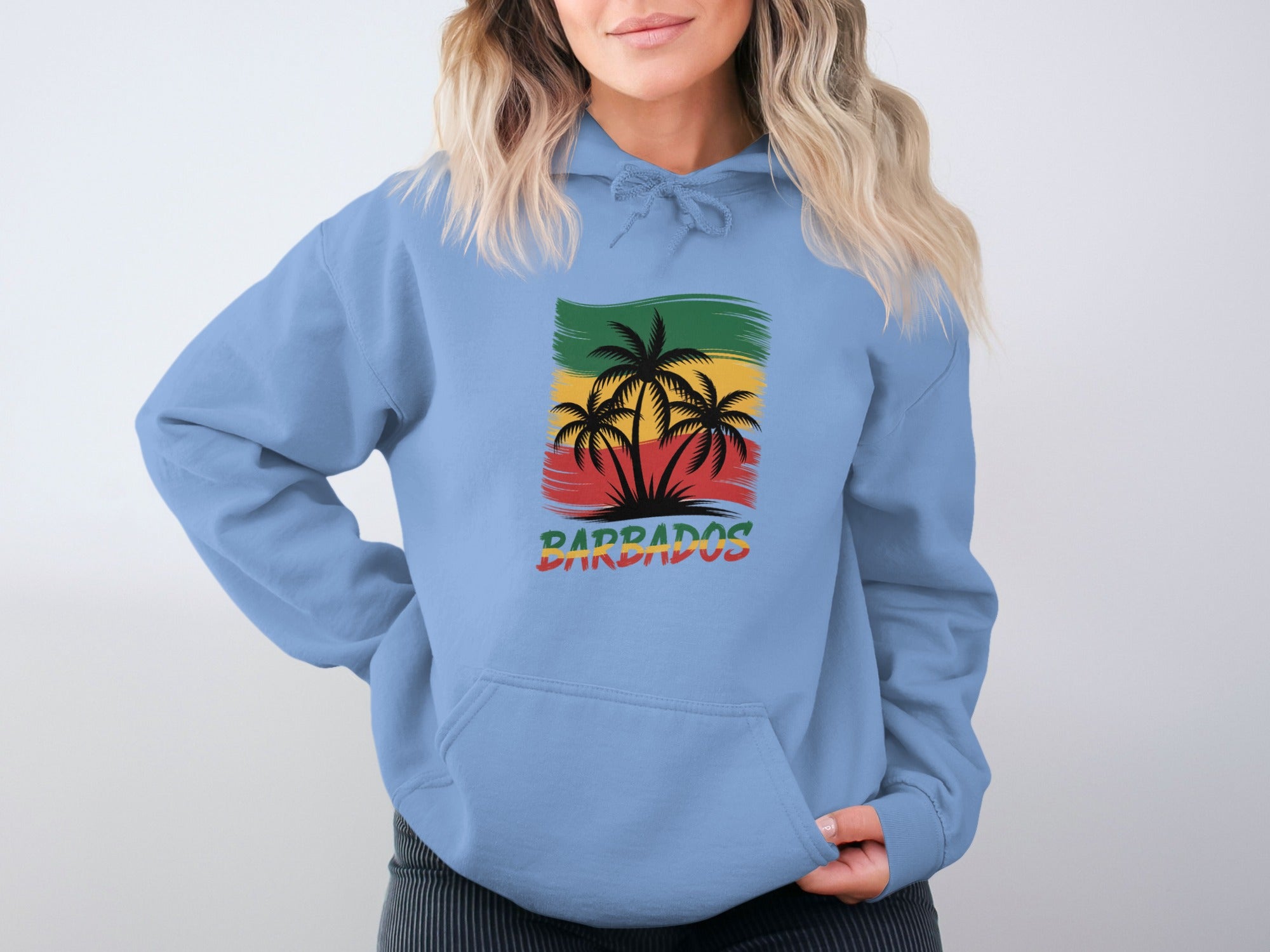 Barbados Palm Trees Graphic Print Hoodie product