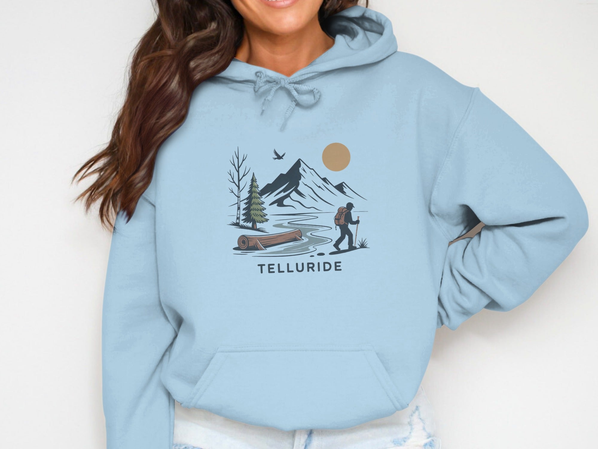Telluride Womens Hoodies Telluride Outdoorsman Graphic Hoodie