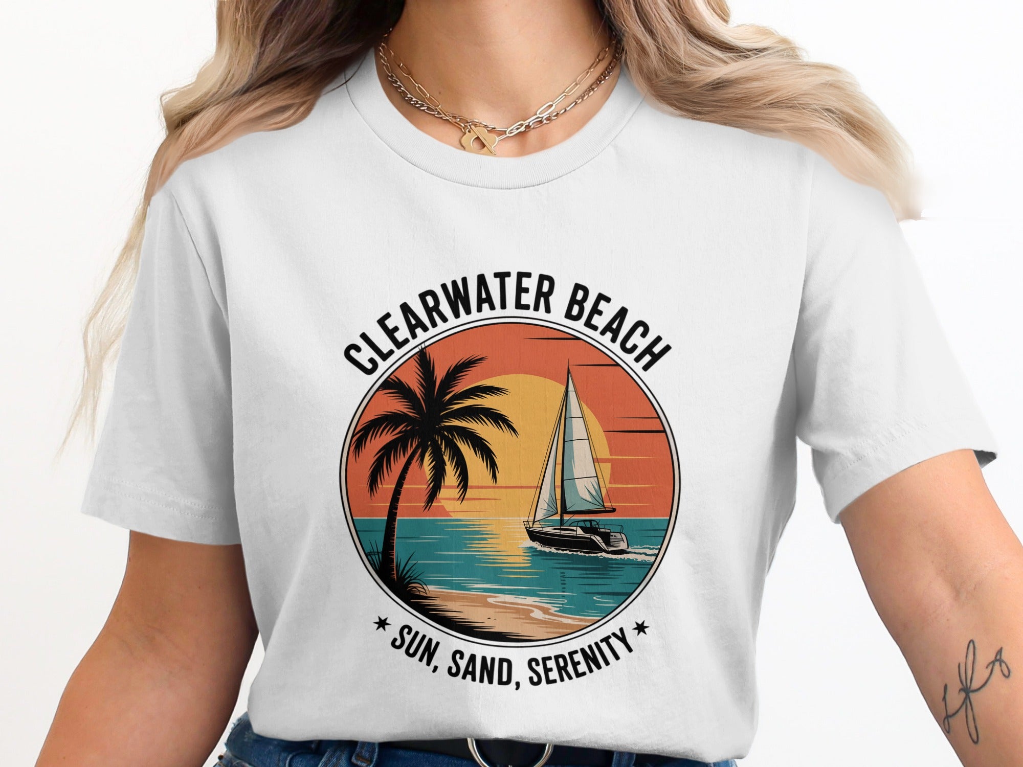 Clearwater Beach Sun Sand Serenity Graphic Tee product type