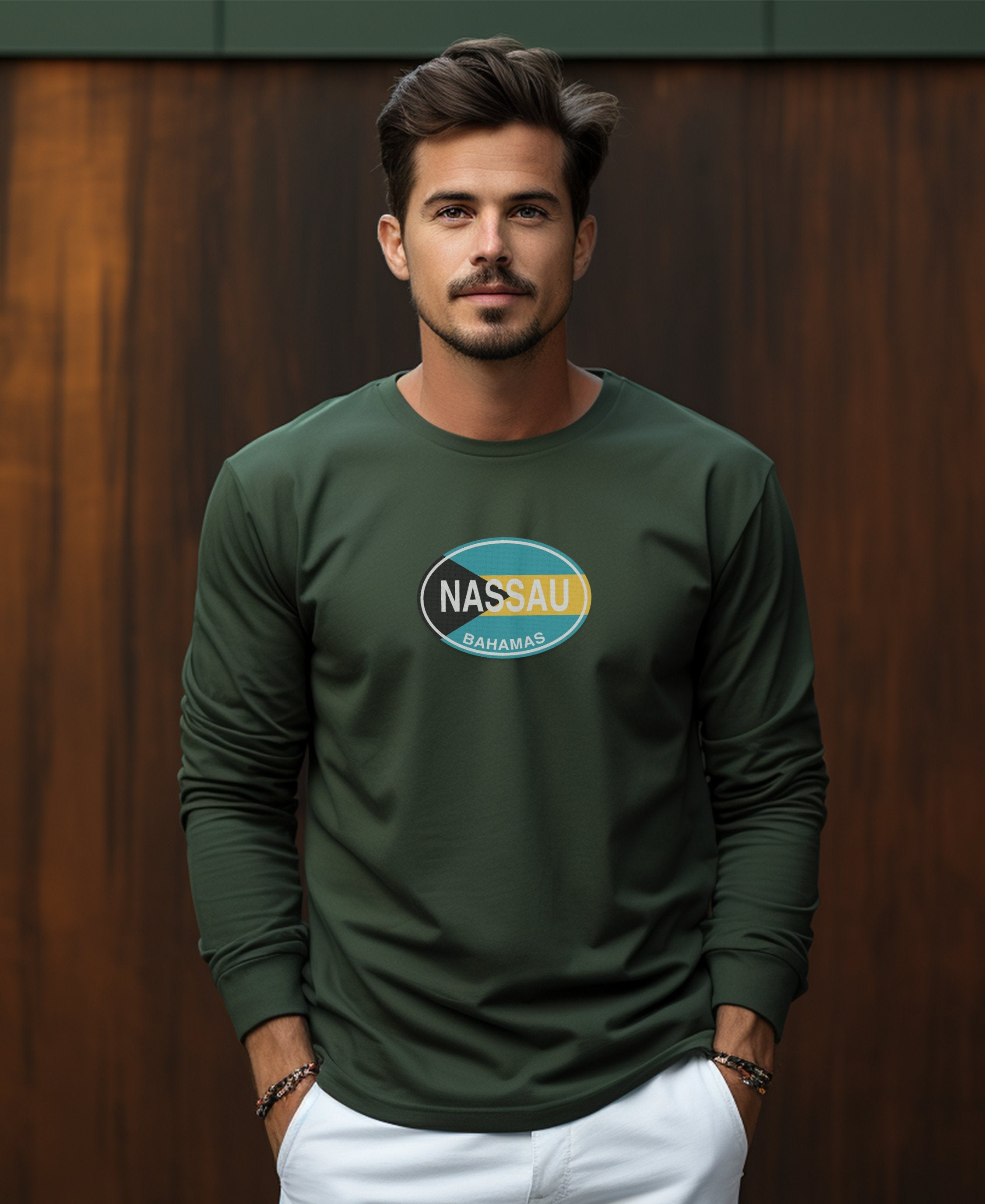 Nassau Bahamas Junkanoo Carnival and Paradise Island Mens Long Sleeve T Shirt