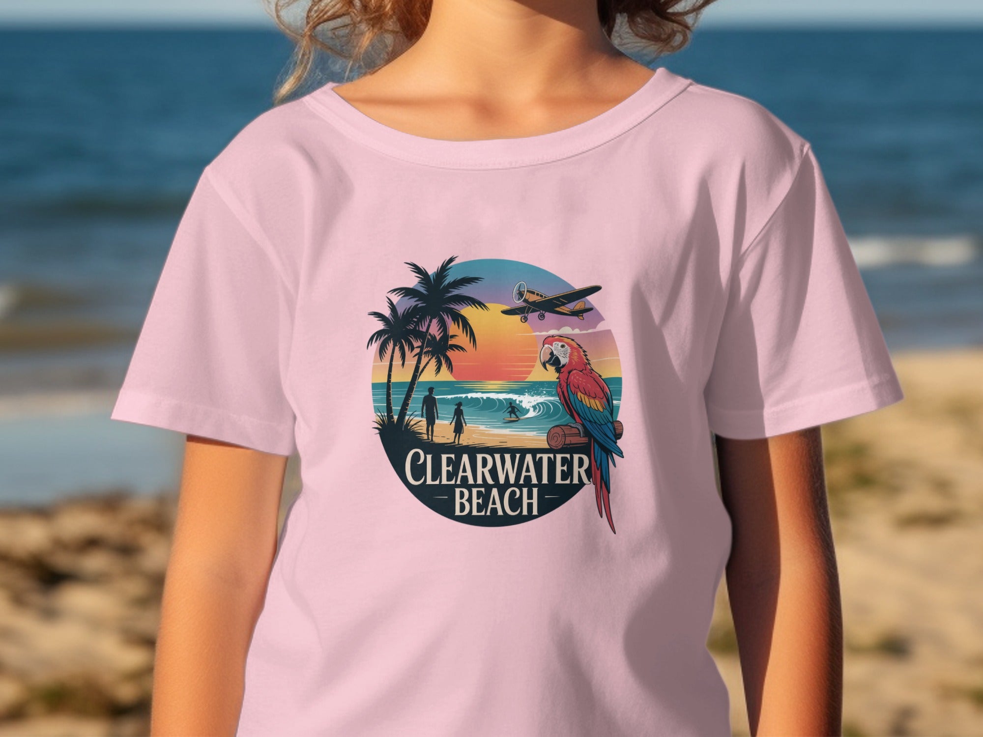 Clearwater Beach Parrot Palm Trees Themed Shirt product type