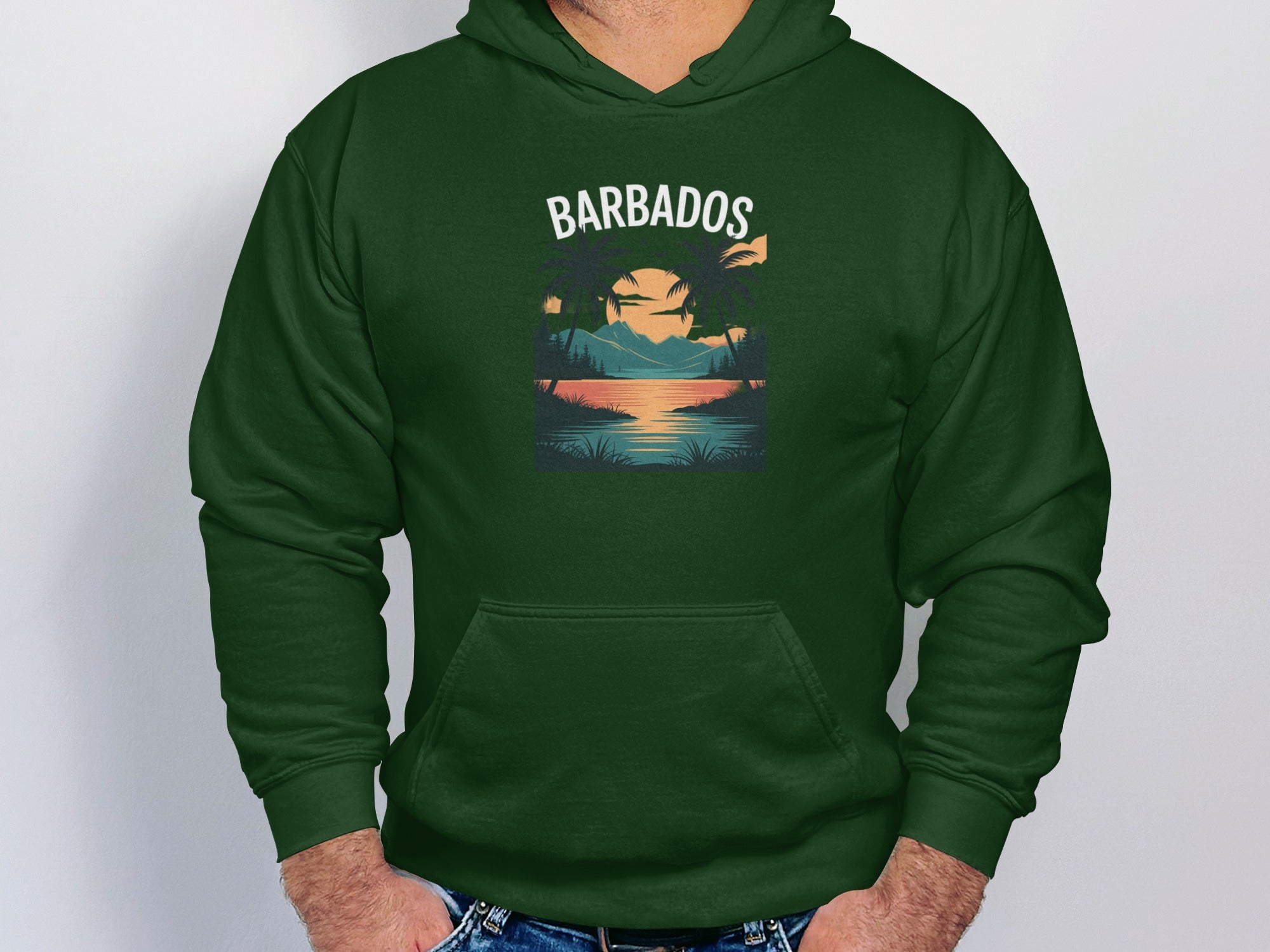 Barbados Scenic Sunset Landscape Hoodie product