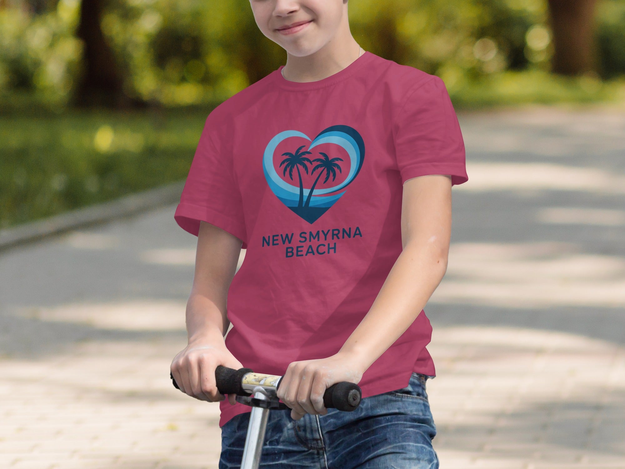 New Smyrna Beach Heart Palms Graphic Tee product