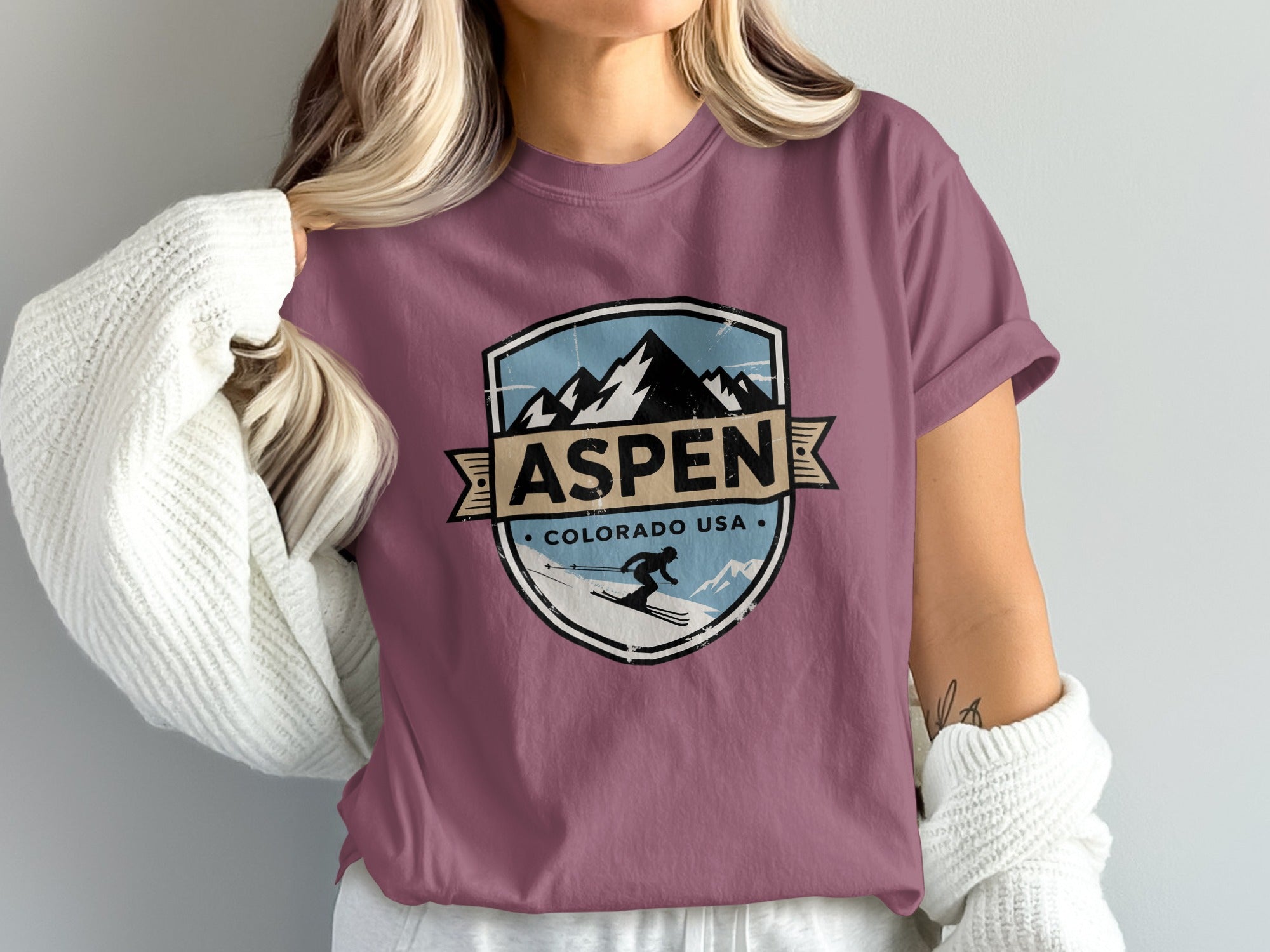 Aspen Colorado USA Ski Mountain Graphic Tee product