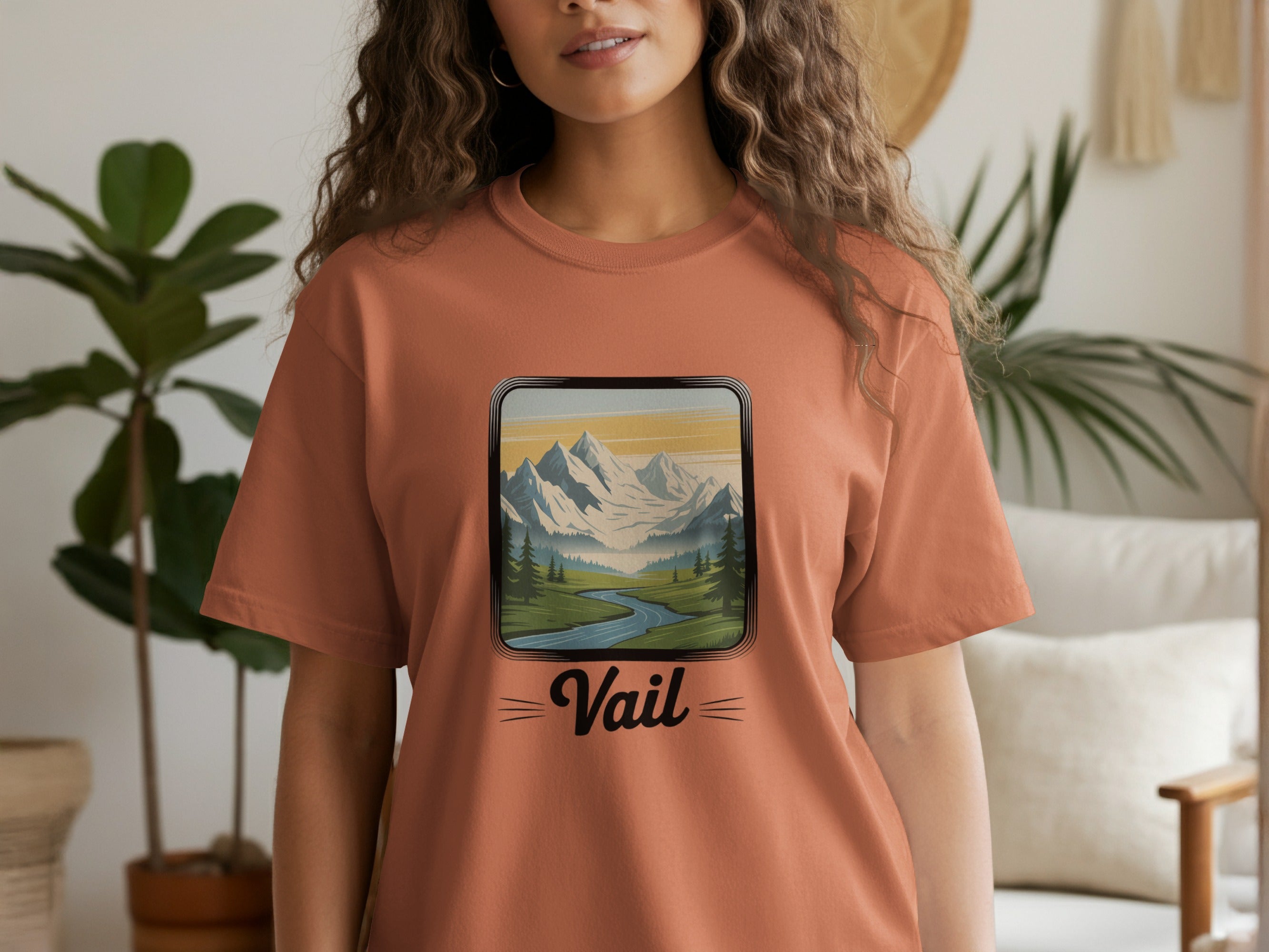 Vail Mountain River Graphic T-shirt product type