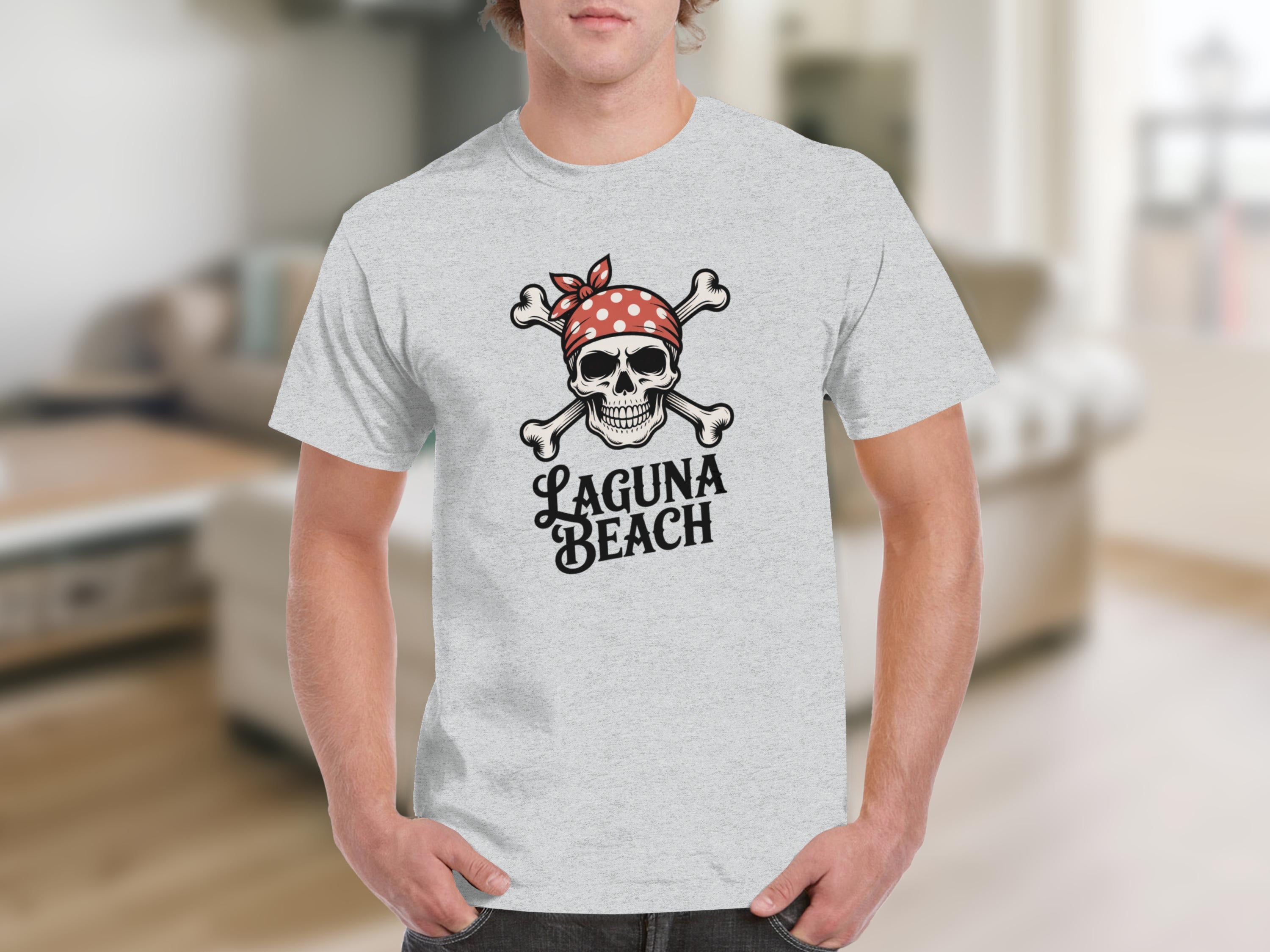 Laguna Beach Pirate Skull Graphic T-Shirt product