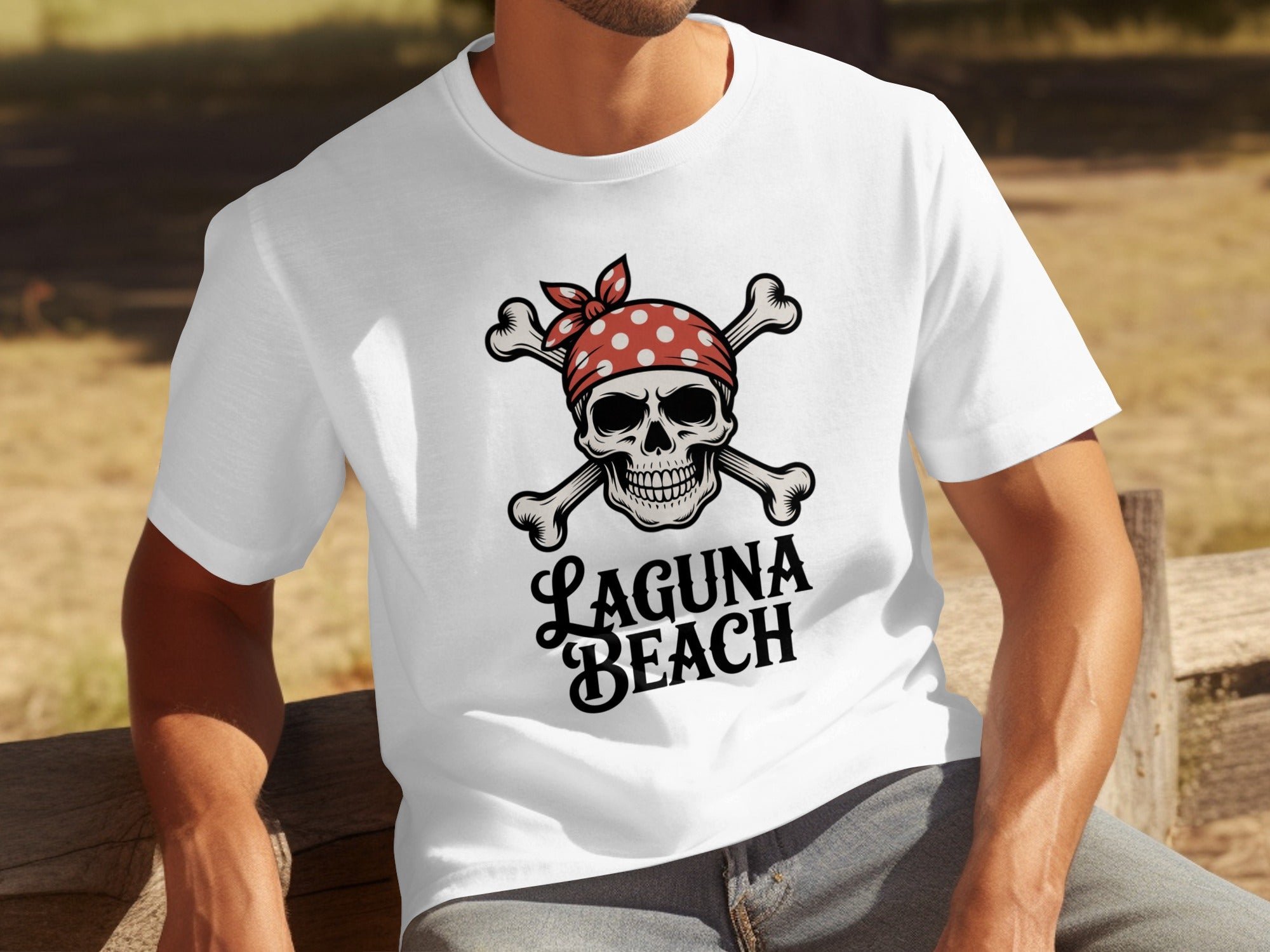Laguna Beach Pirate Skull Graphic T-Shirt product type