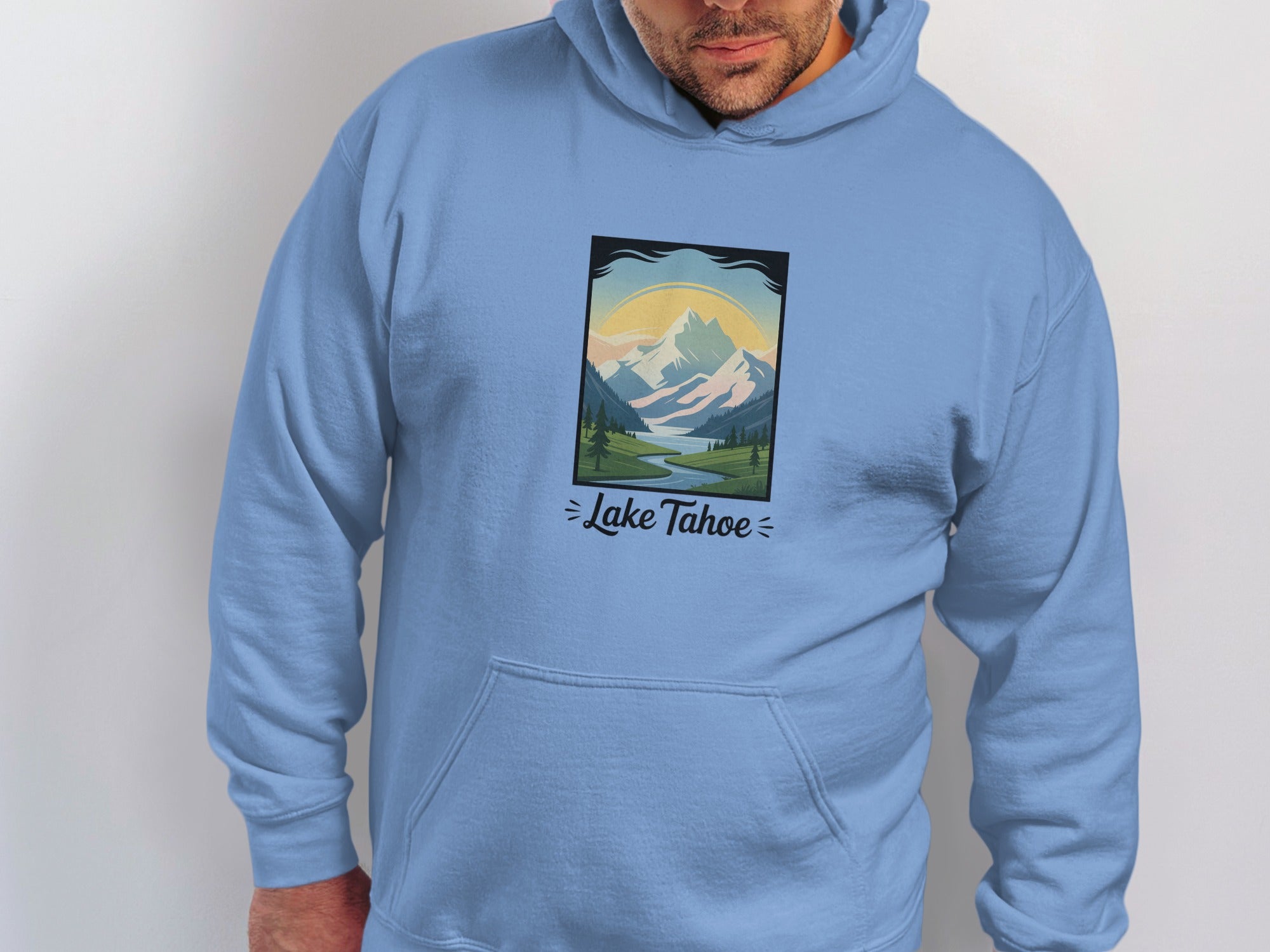 Cozy Lake Tahoe Hoodie with Scenic Mountain View