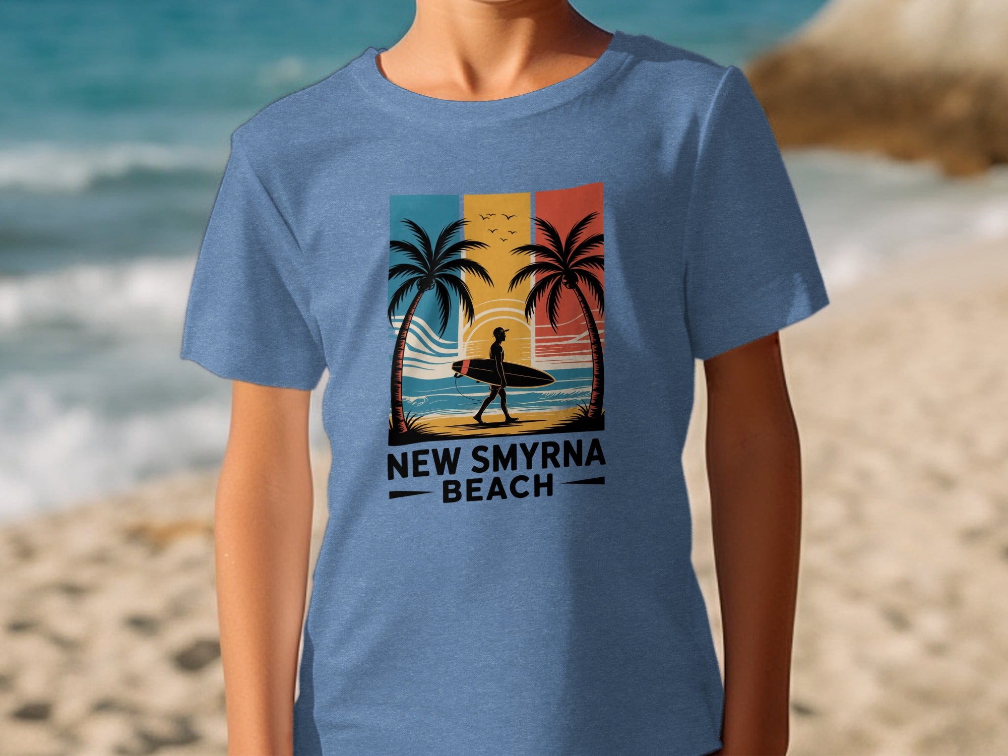 New Smyrna Beach Graphic Surf Design T-Shirt product