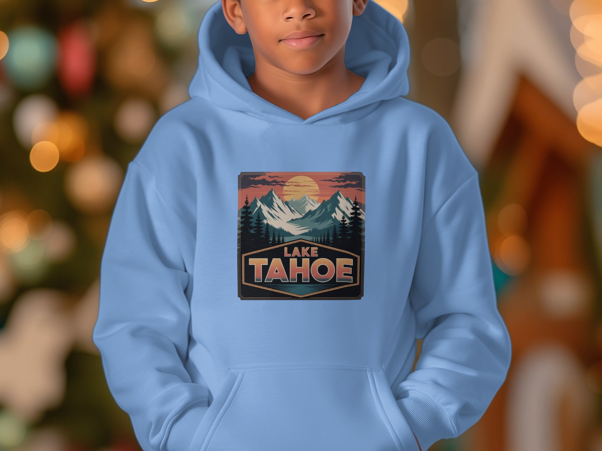 Lake Tahoe Mountain Scene Hoodie