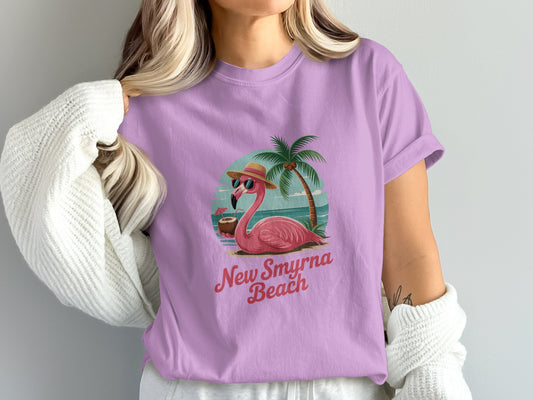 New Smyrna Beach Flamingo Graphic Tee product