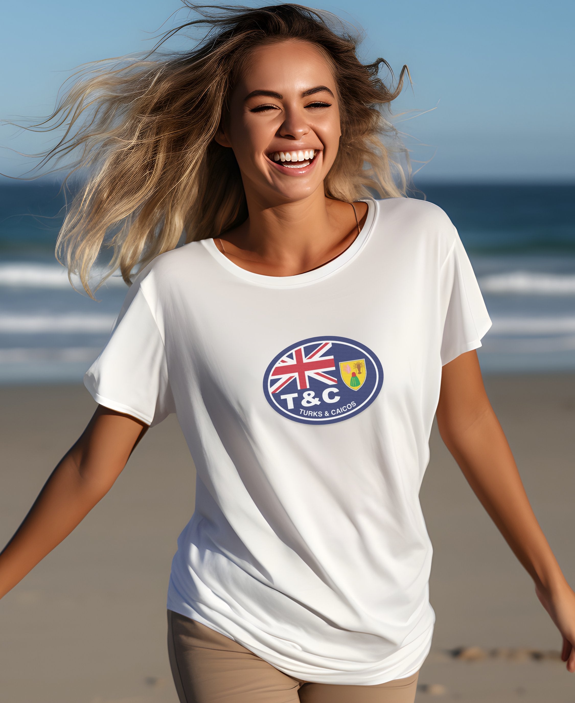 Turks & Caicos white sand, reef diving, Food & Wine Fest womens t-shirt