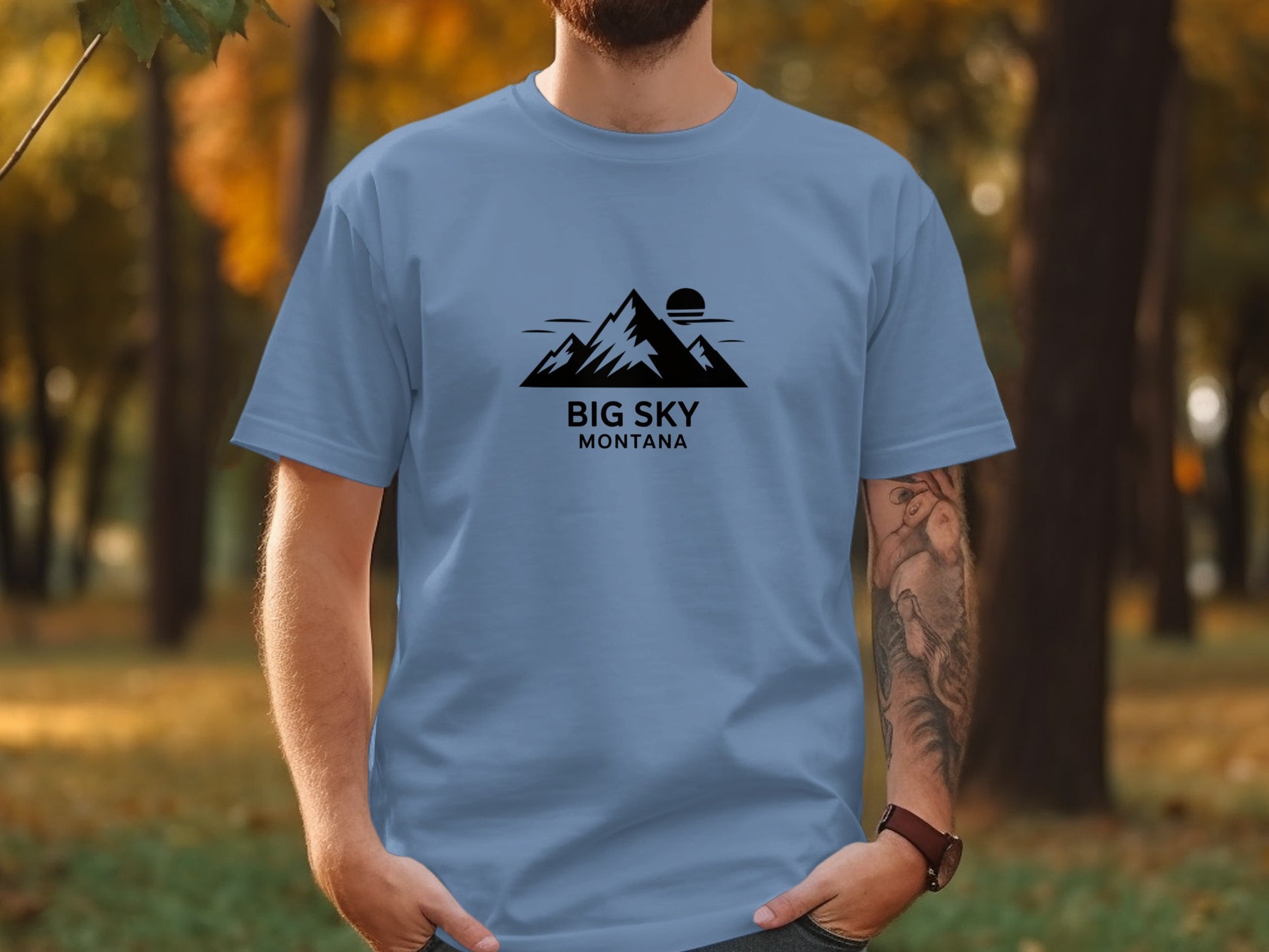 Big Sky Montana Mountain Graphic Tee Shirt product type