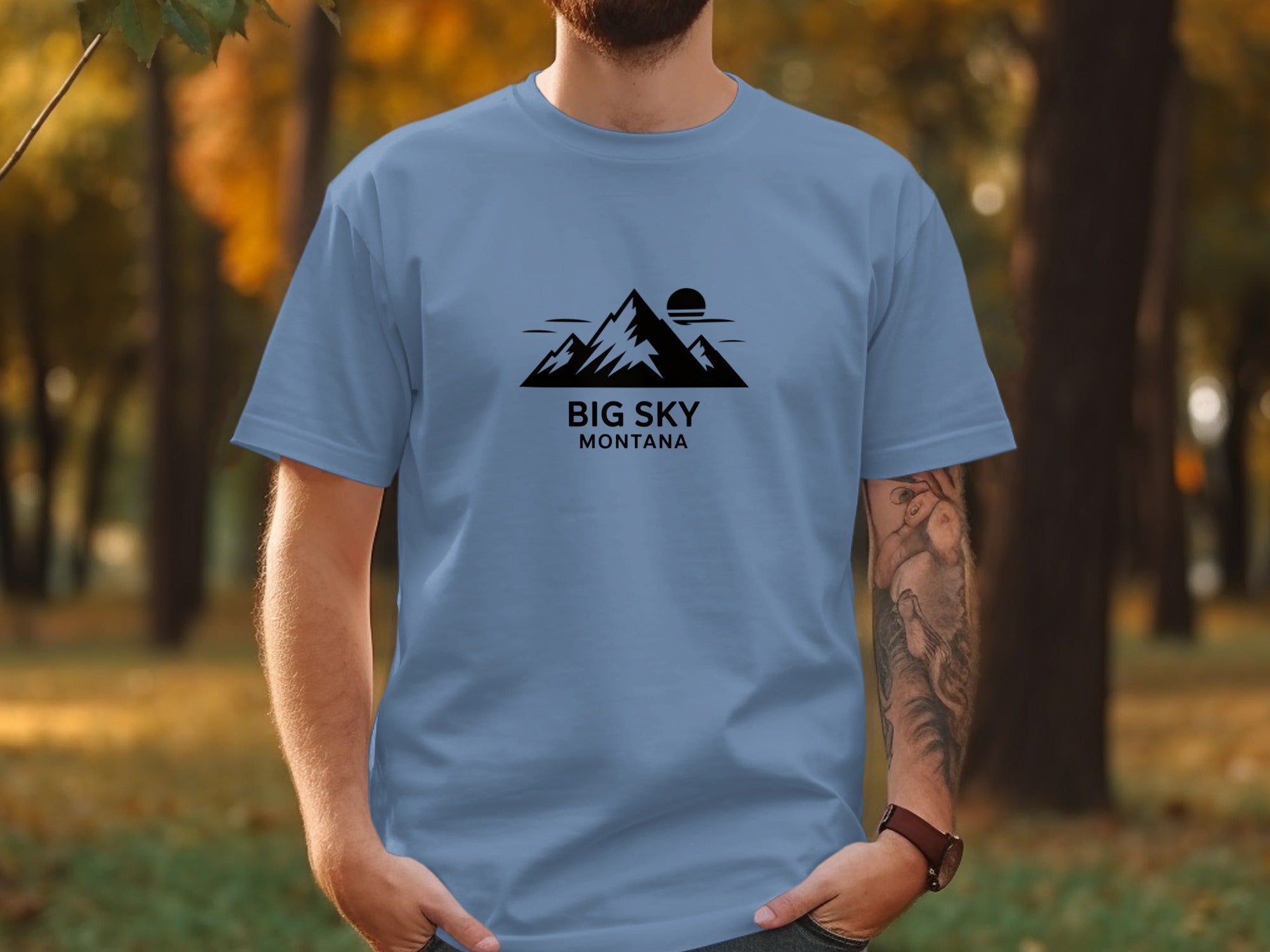 Big Sky Montana Mountain Graphic Tee Shirt product type