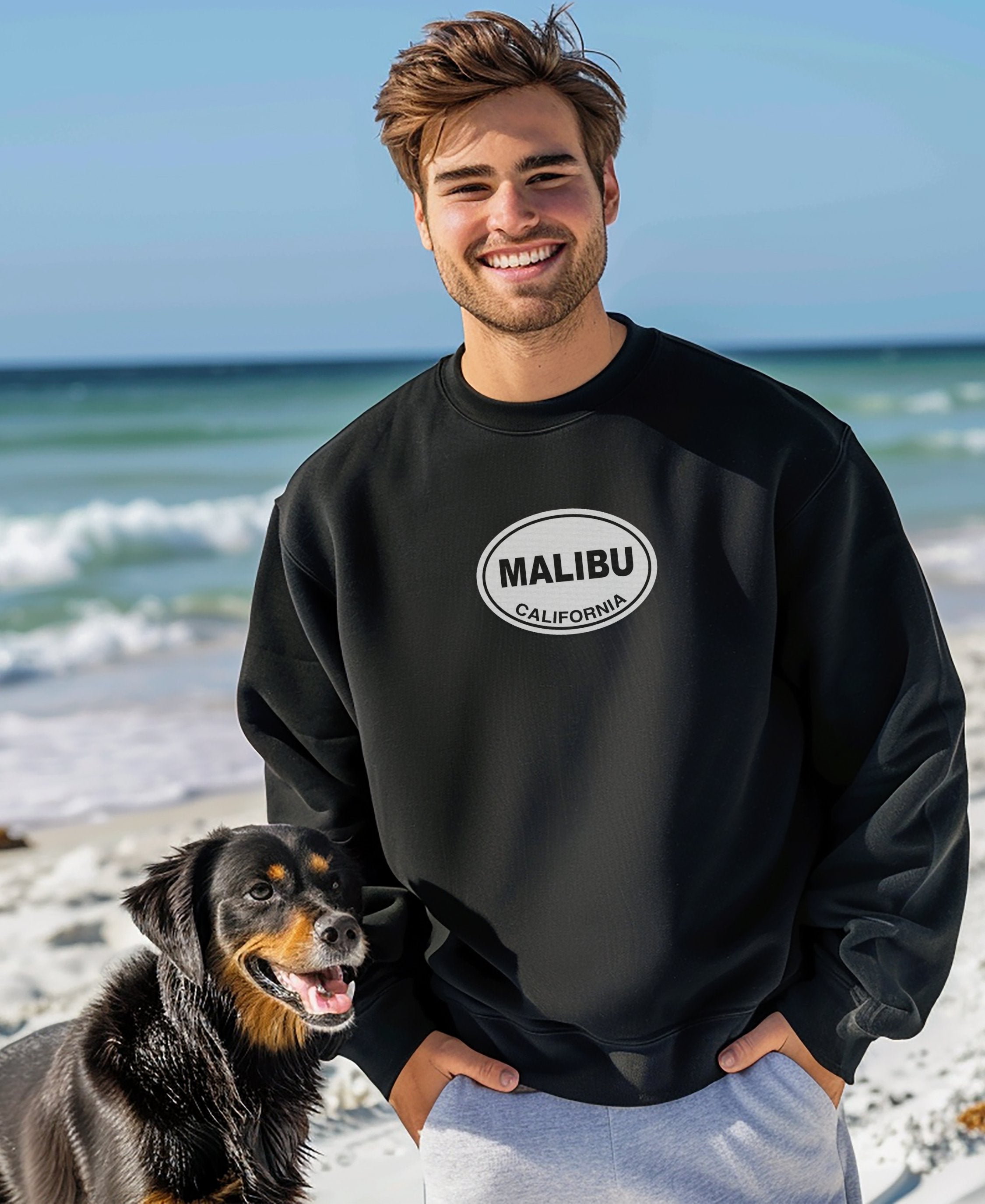 Malibu California Black Relaxed Fit Sweatshirt product