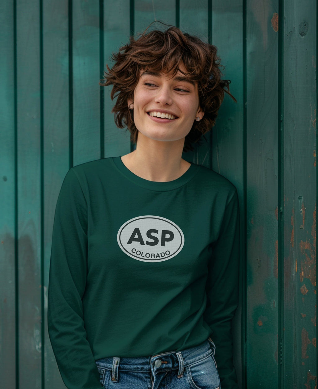 Aspen Snowy Slopes & Cozy Cabins Escape Womens Long Sleeve T-Shirt