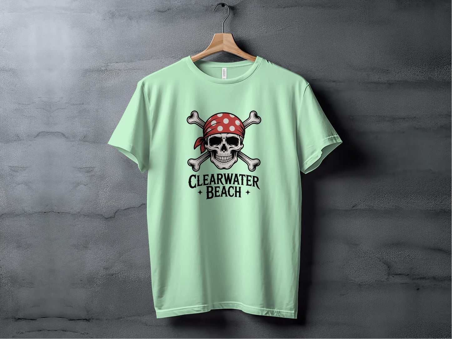 Pirate Skull Clearwater Beach Graphic T-Shirt product