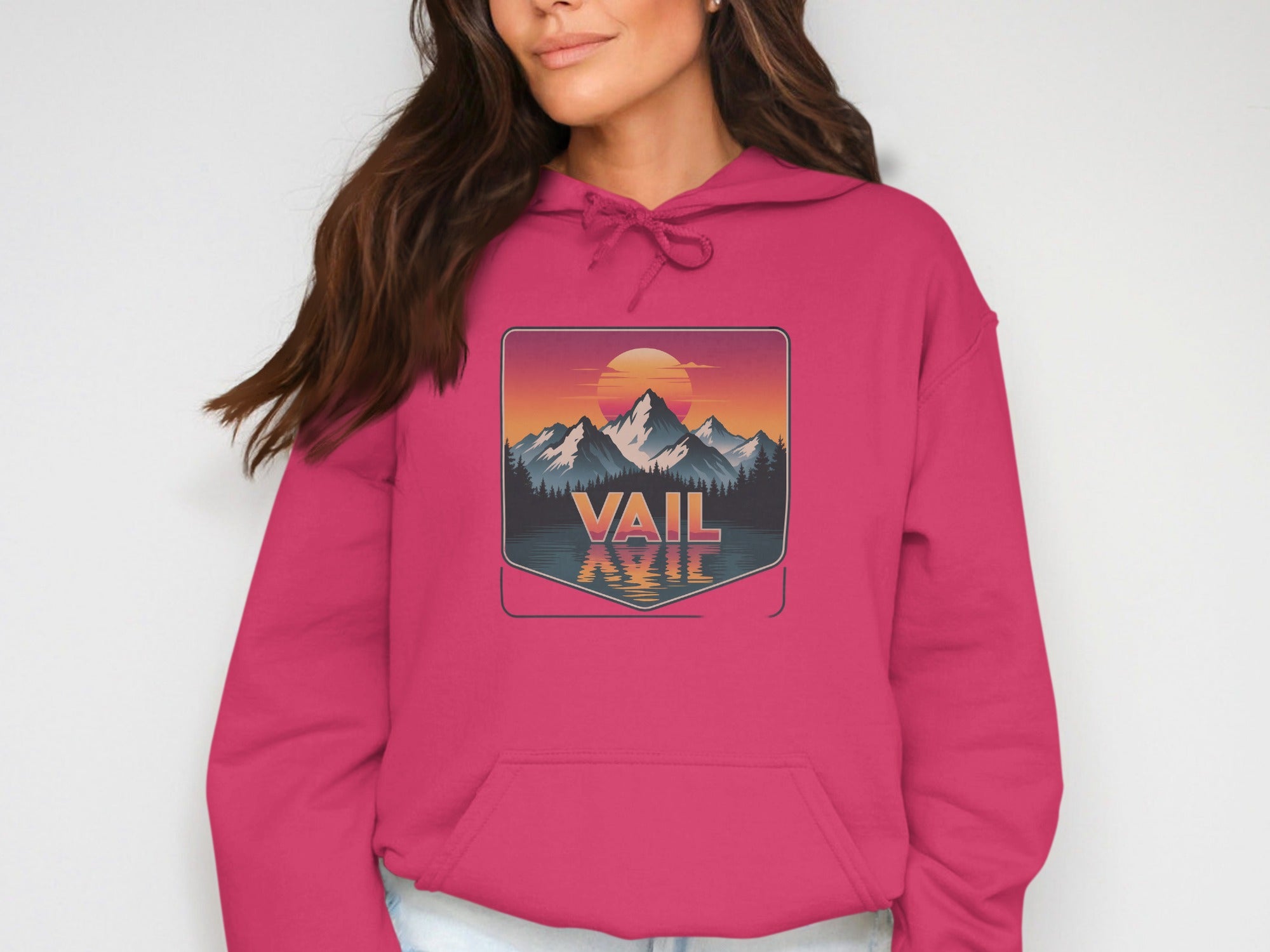 Vail Sunset Mountain Reflection Graphic Hoodie product