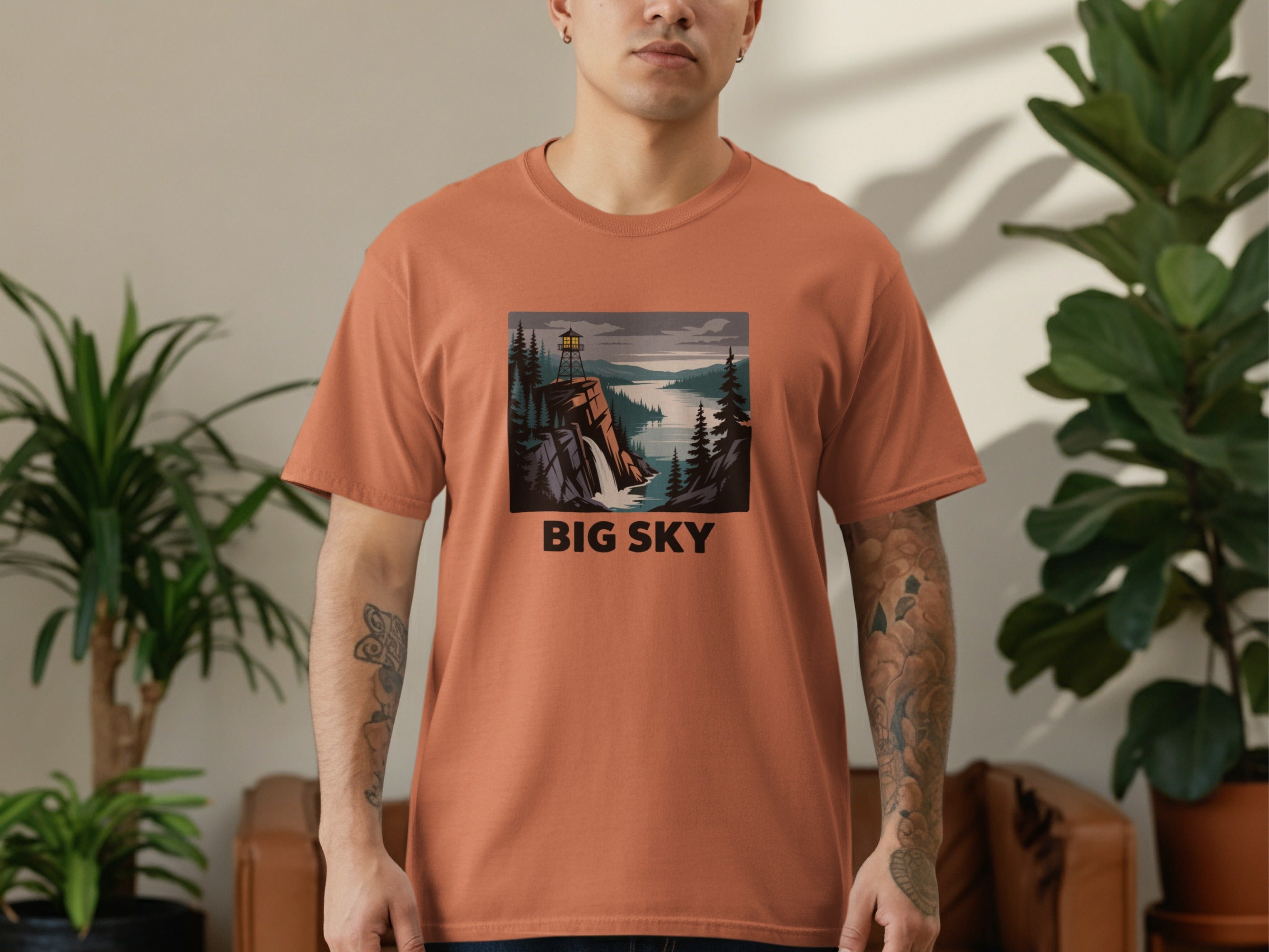 Big Sky Scenic Graphic T-Shirt for Outdoor Enthusiasts