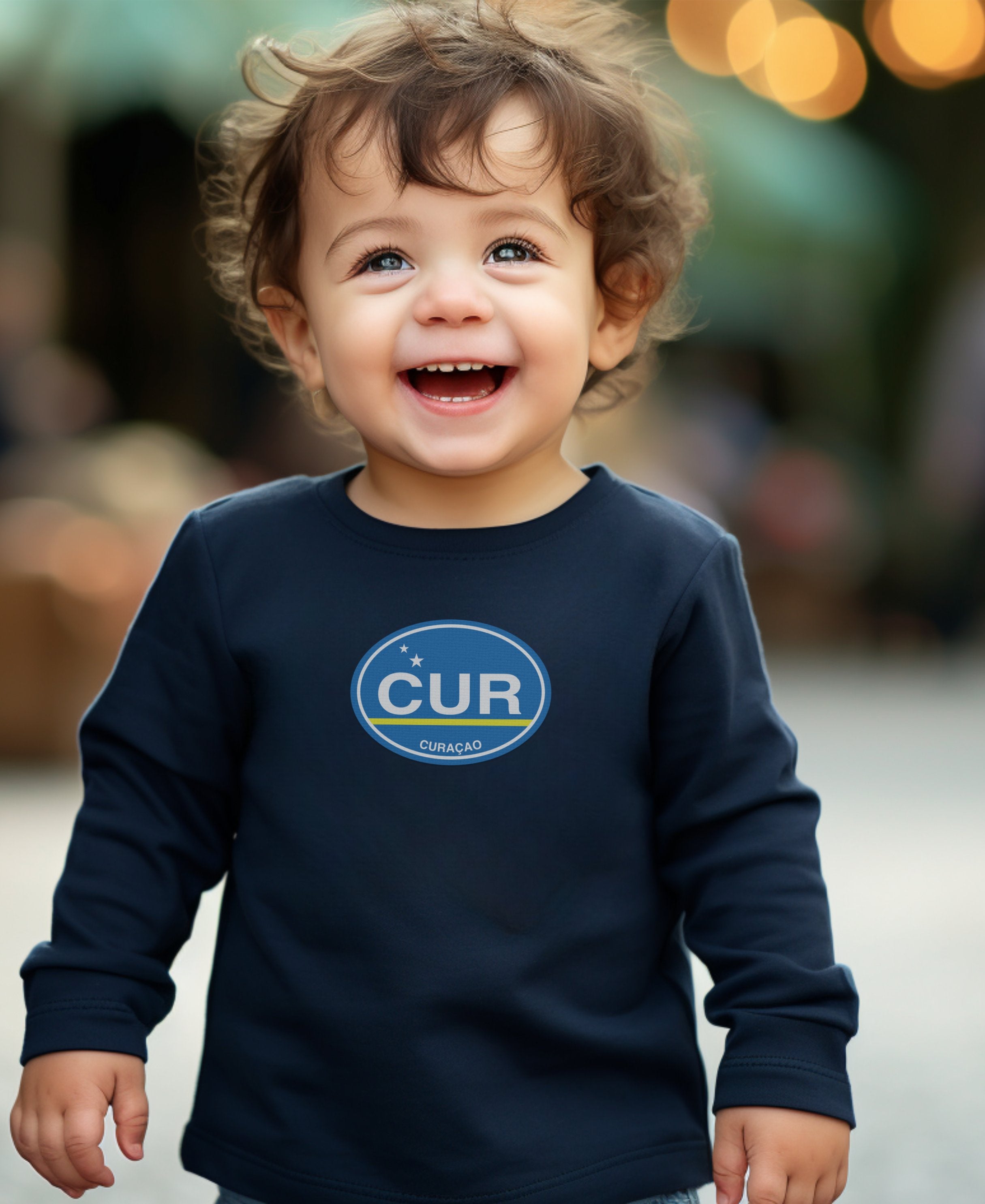 Curacao strolling colorful streets in Willemstad Toddler Long Sleeve T-Shirt