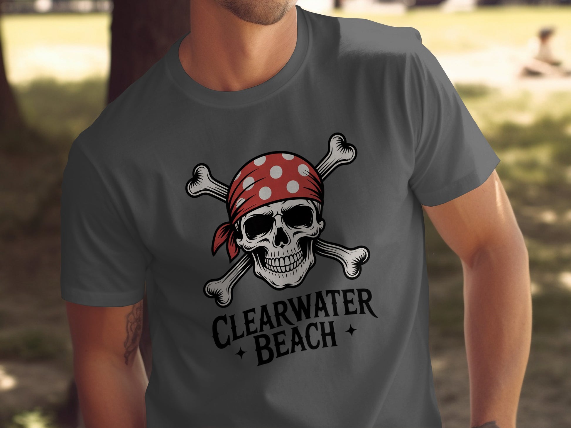 Pirate Skull Clearwater Beach Graphic T-Shirt product