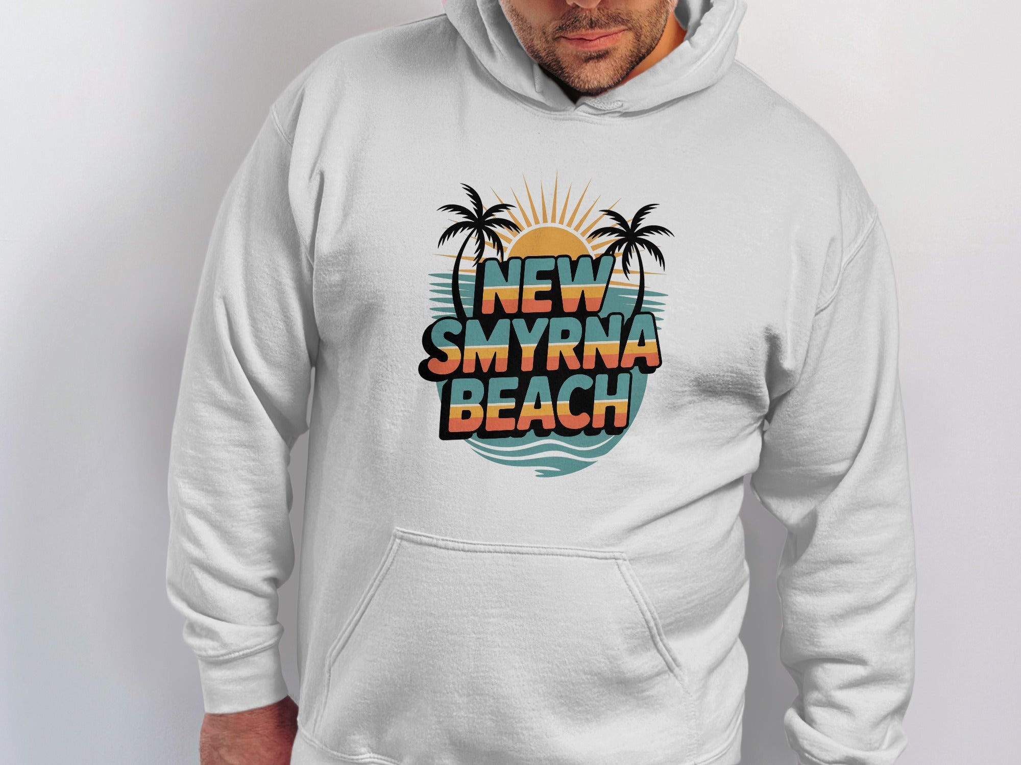 New Smyrna Beach Hoodie with Palm Trees product