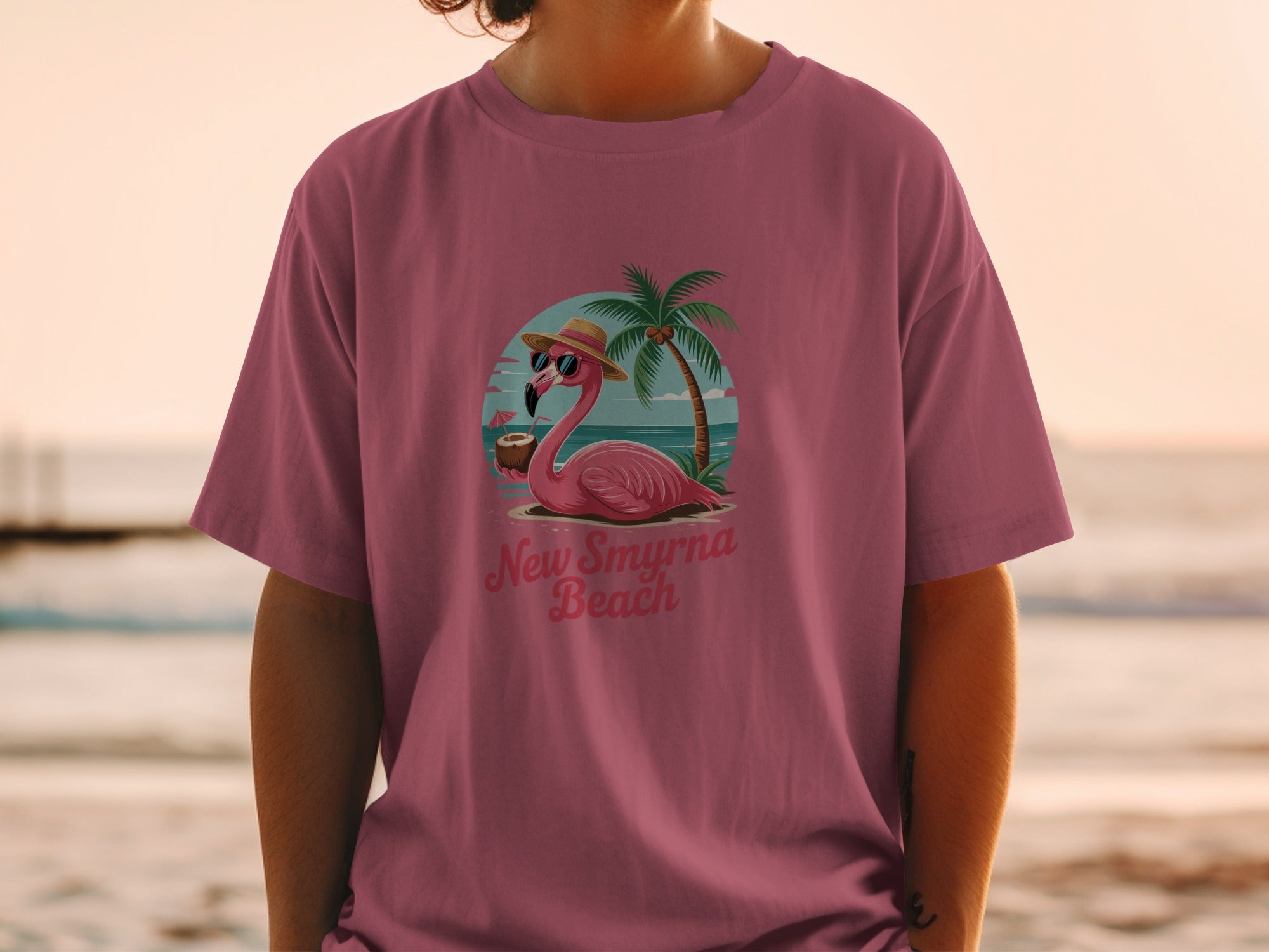 New Smyrna Beach Flamingo Graphic T-Shirt product