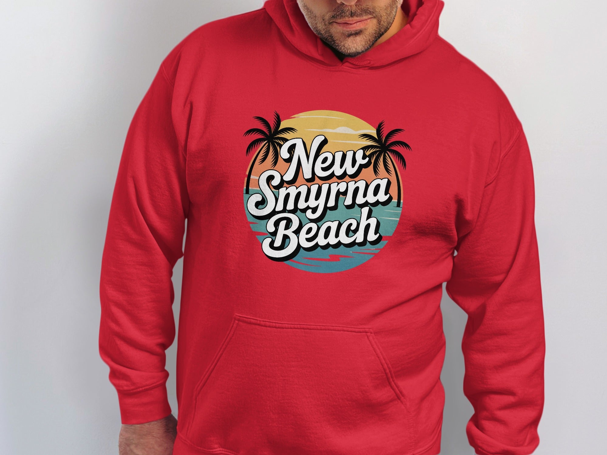 New Smyrna Beach Red Hoodie Coastal Sweater product
