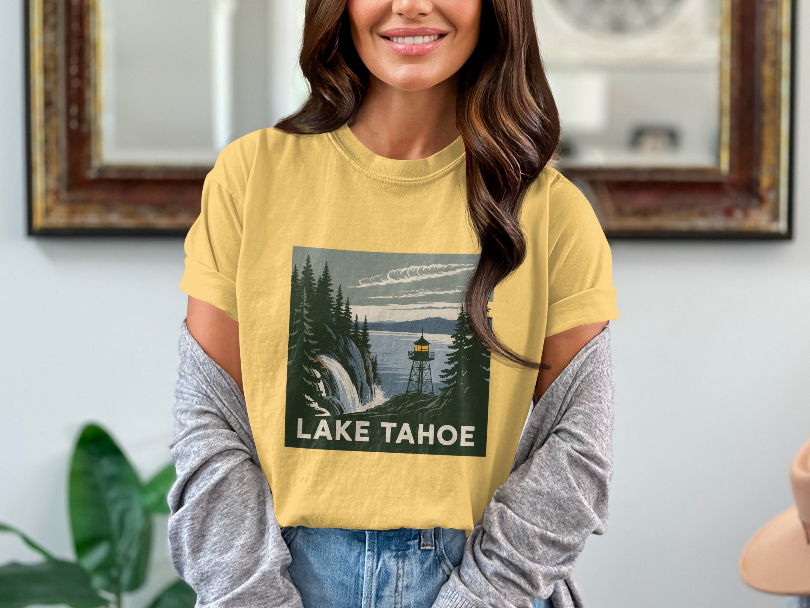 Lake Tahoe Scenic Graphic Short Sleeve T-Shirt product