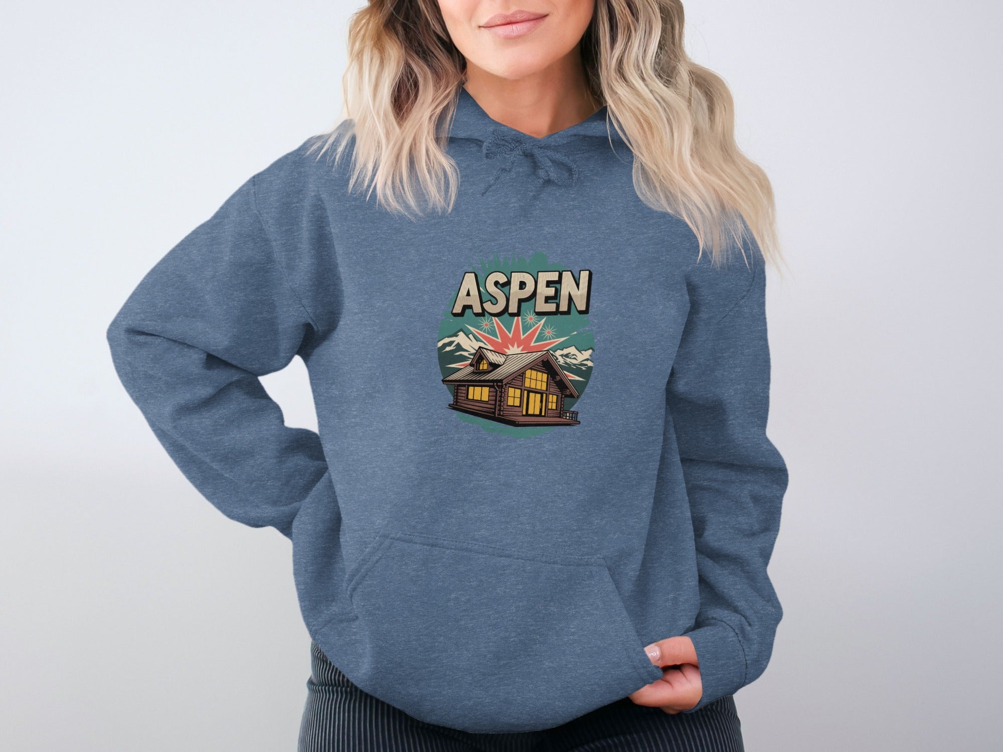 Aspen Ski Lodge Graphic Design Hoodies product