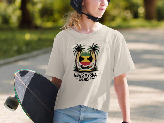 New Smyrna Beach Tropical Design T-shirt product type