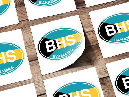 Bahamas BHS Design Oval Emblem Sticker