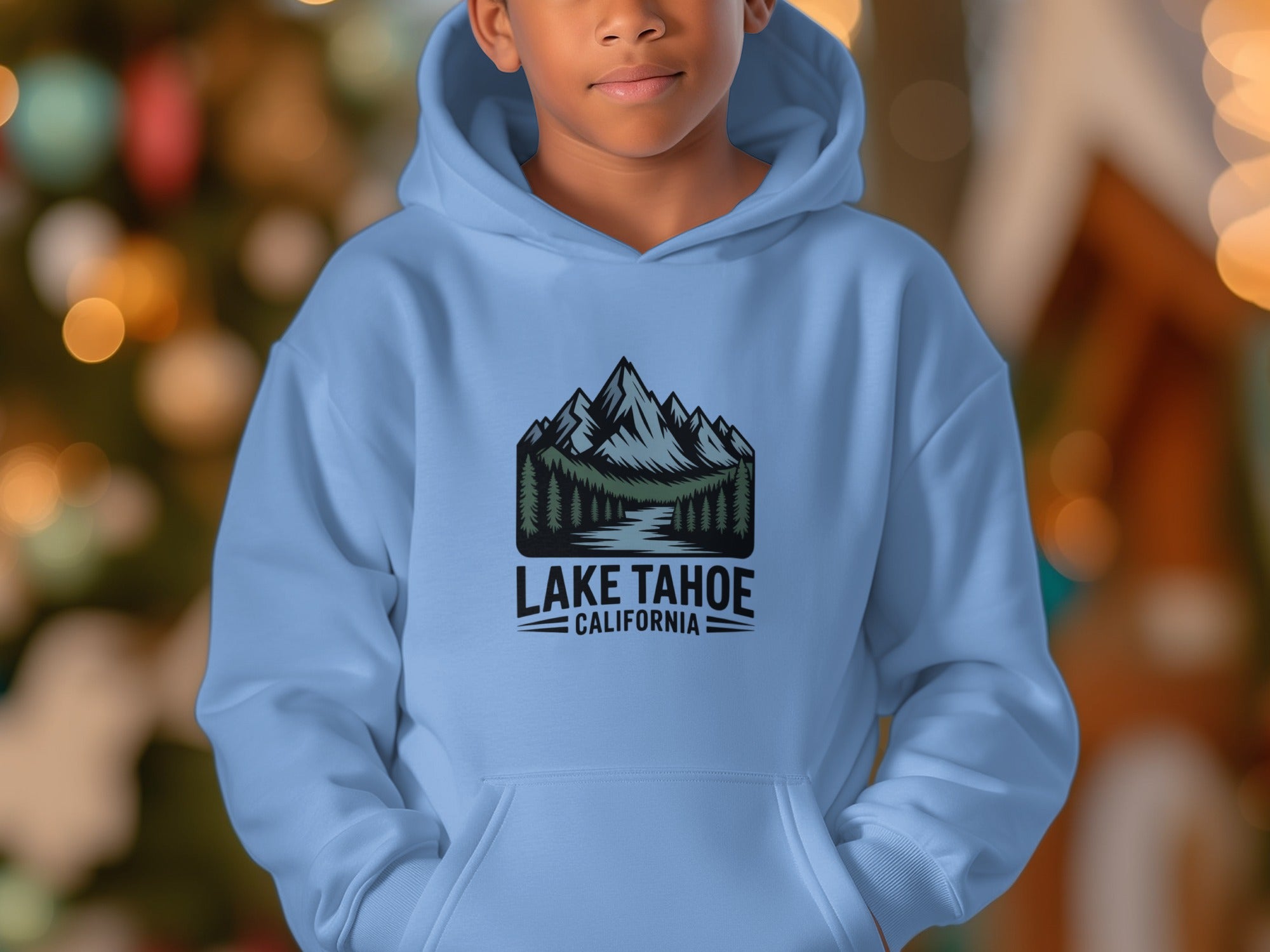Lake Tahoe California Blue Hoodie for Kids