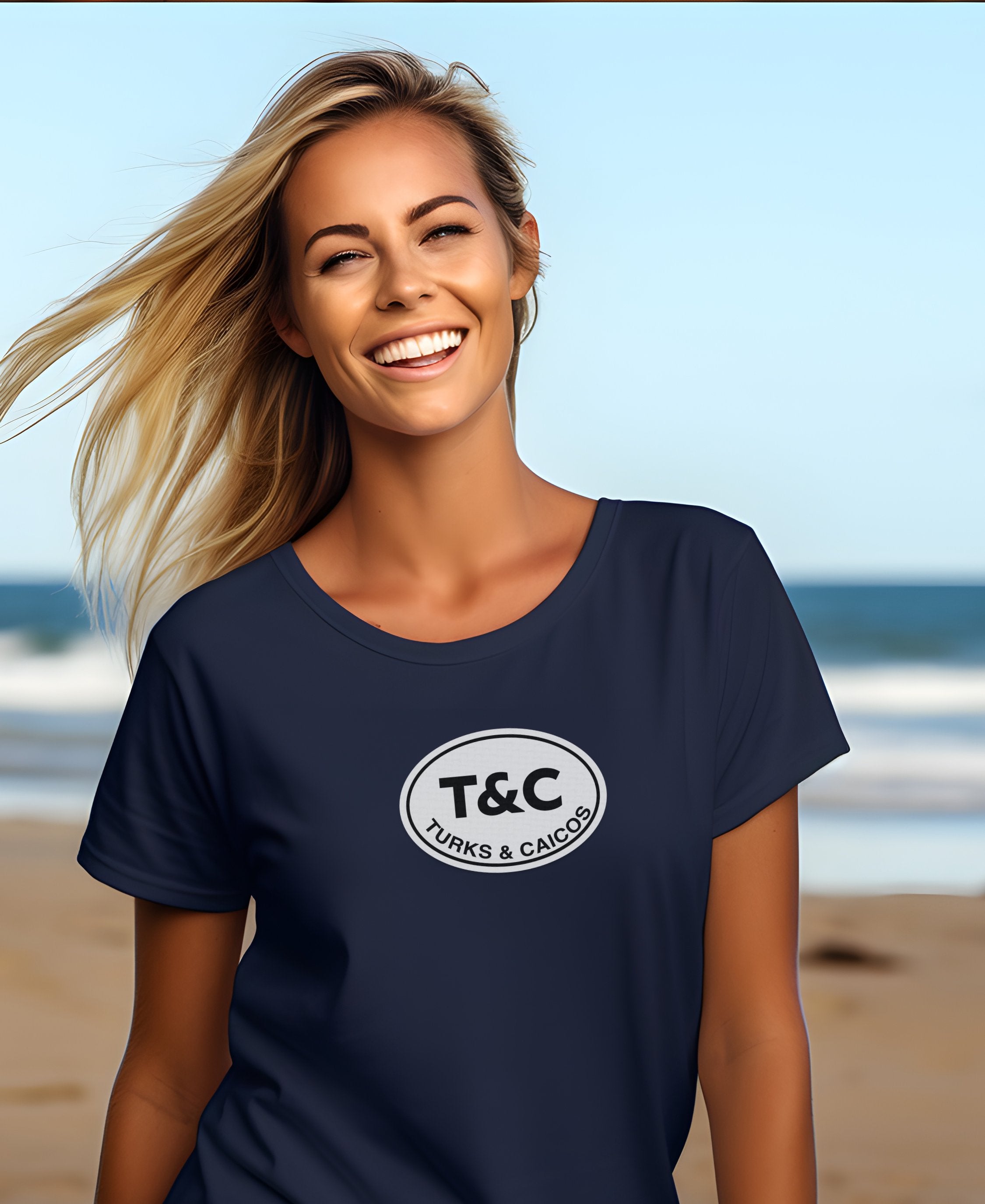 Turks & Caicos white sand, reef diving, Food & Wine Fest womens t-shirt