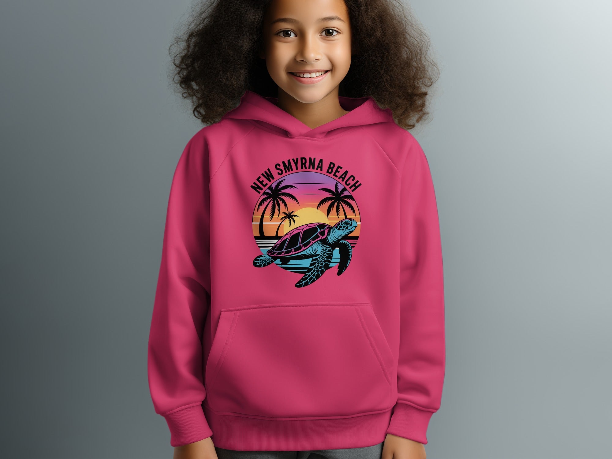 New Smyrna Beach Turtle Design Kids Hoodie product