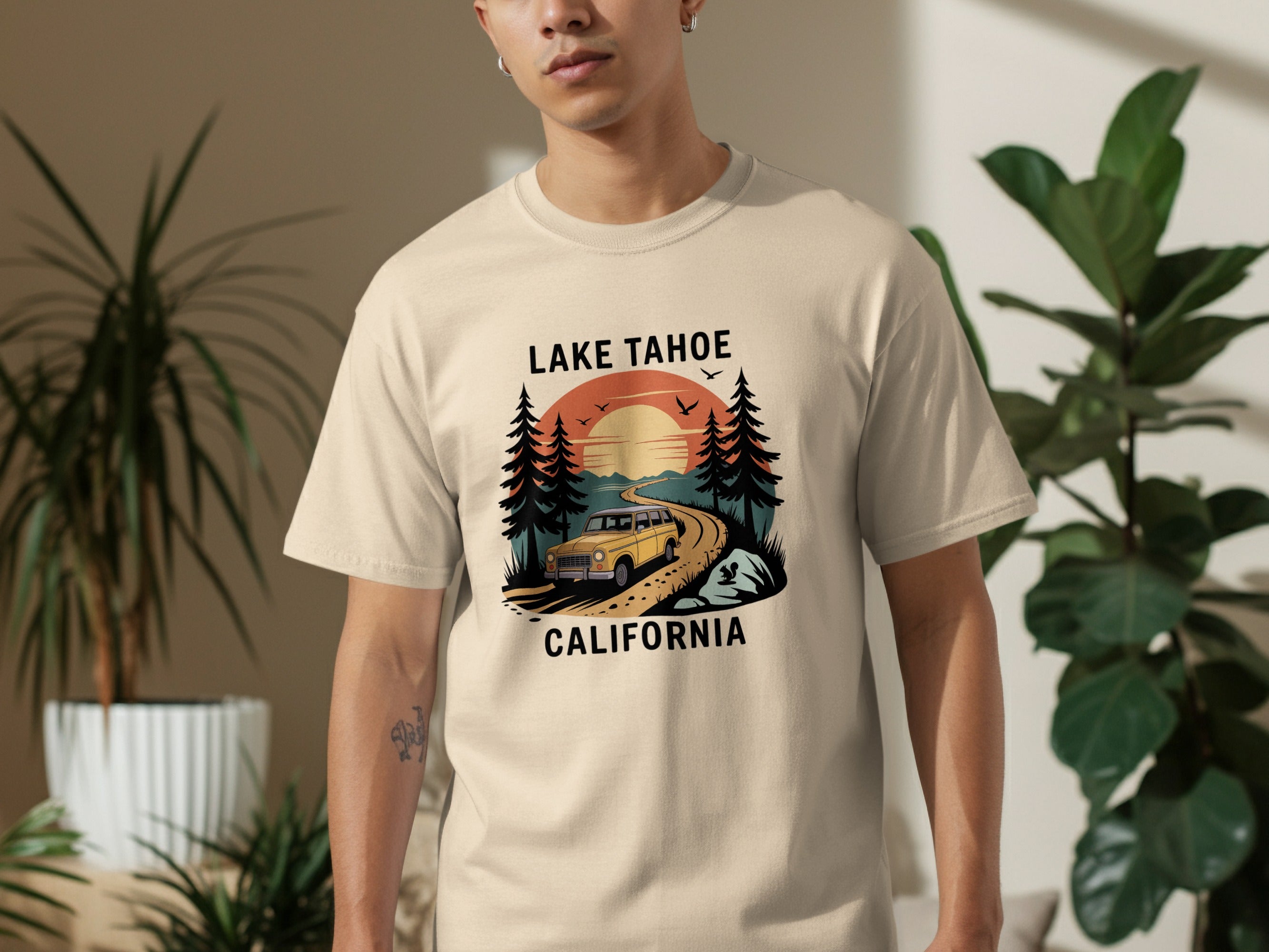 Lake Tahoe California Scenic Road Graphic T-Shirt product type