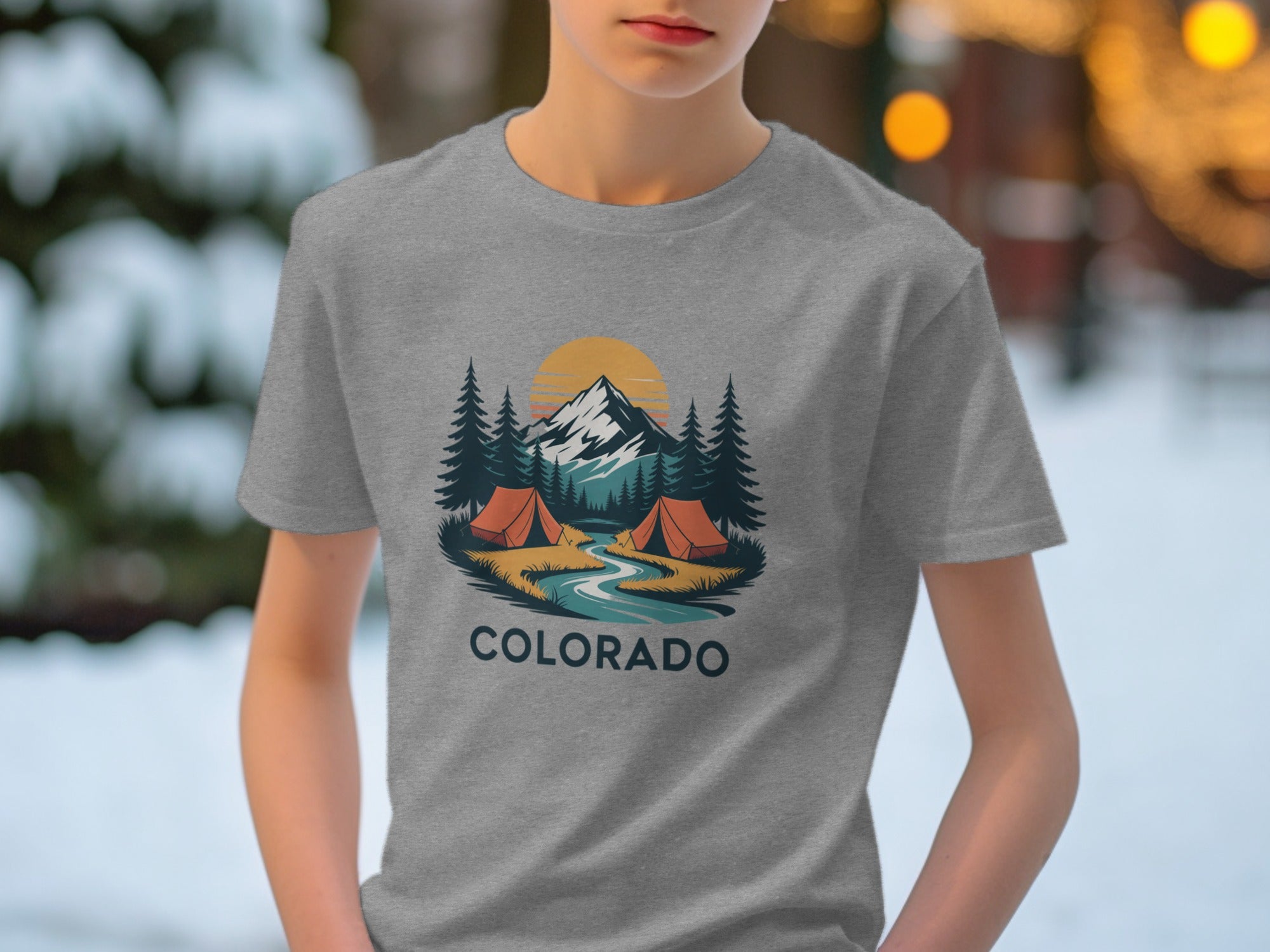 Colorado Camping Scene Graphic Tee