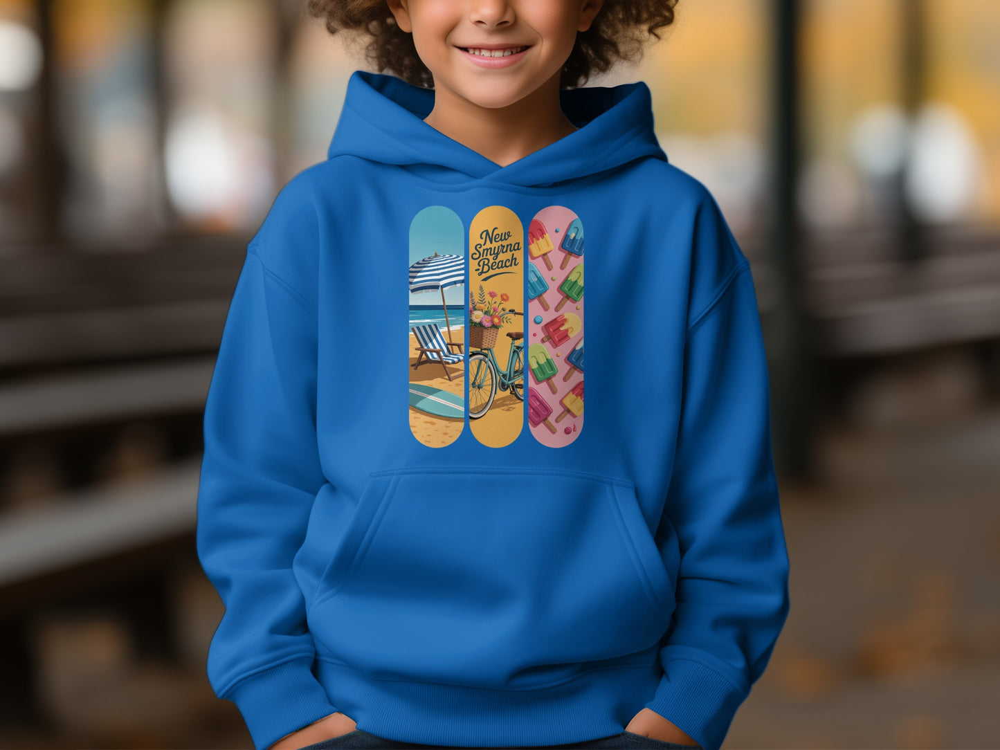 Colorful Beach Vacation Theme Kids Hoodie product