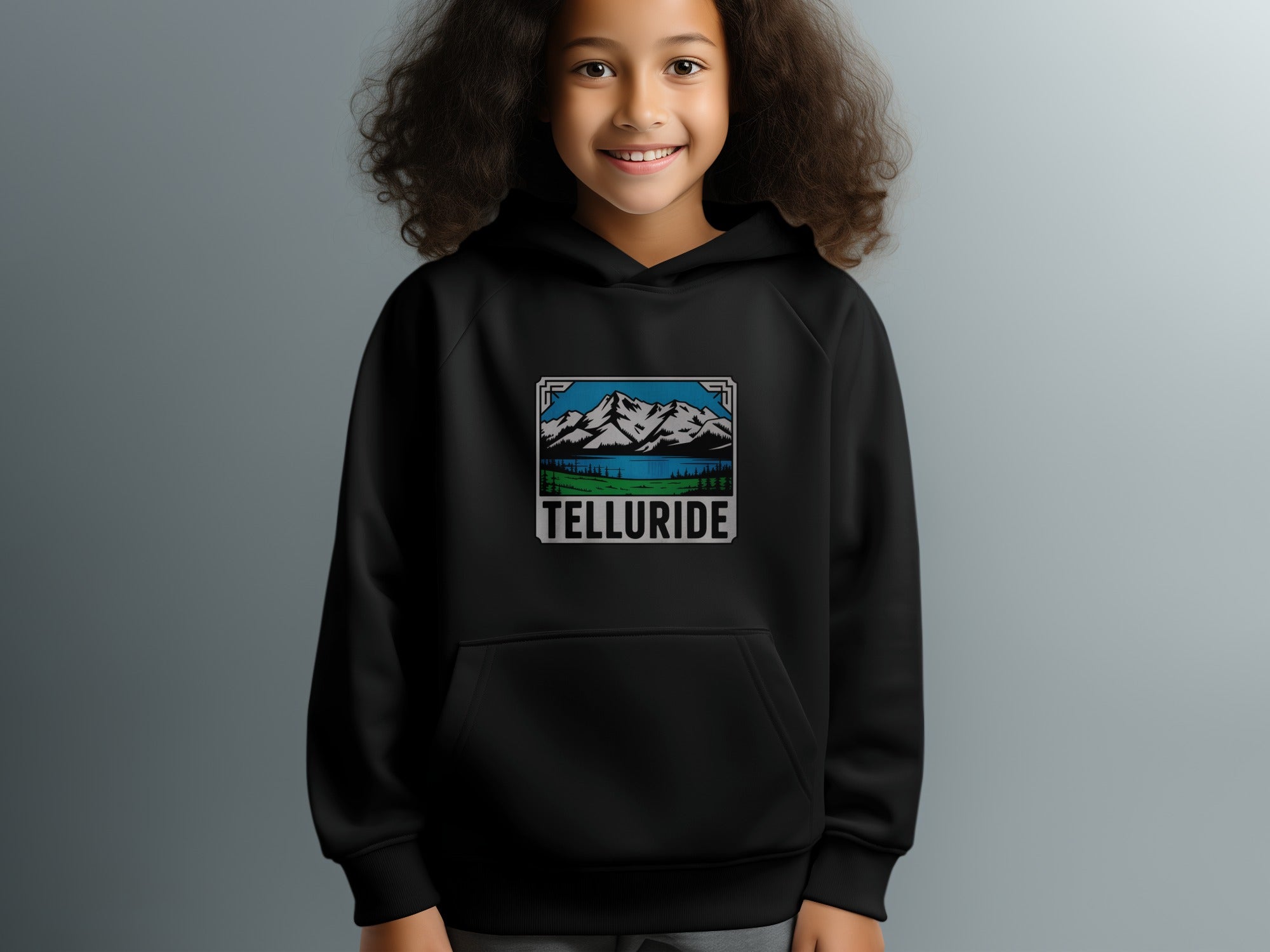 Telluride Mountain Landscape Hoodie with Unique Graphic