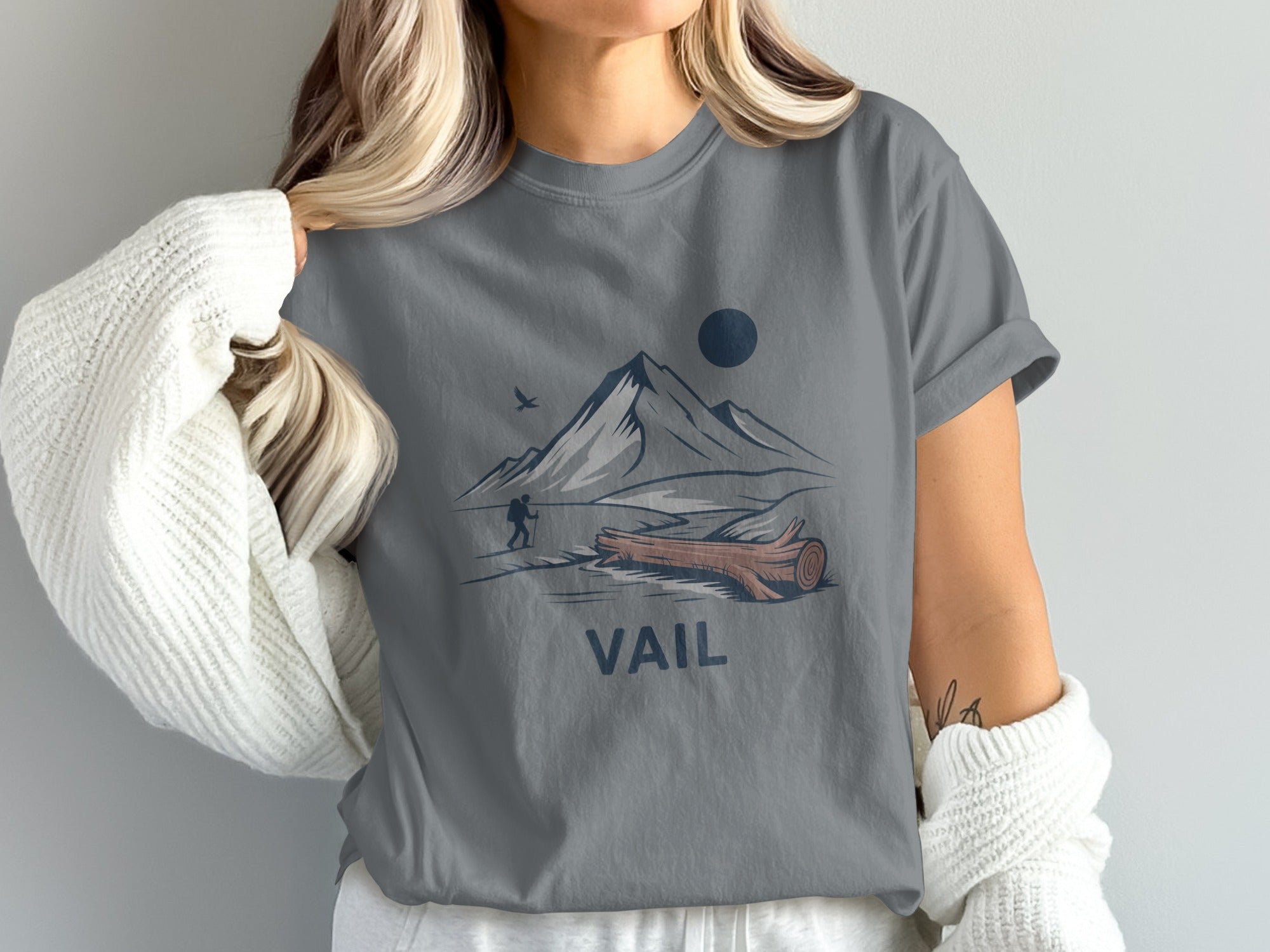 Mountain Log Scene Vail Graphic T-shirt product