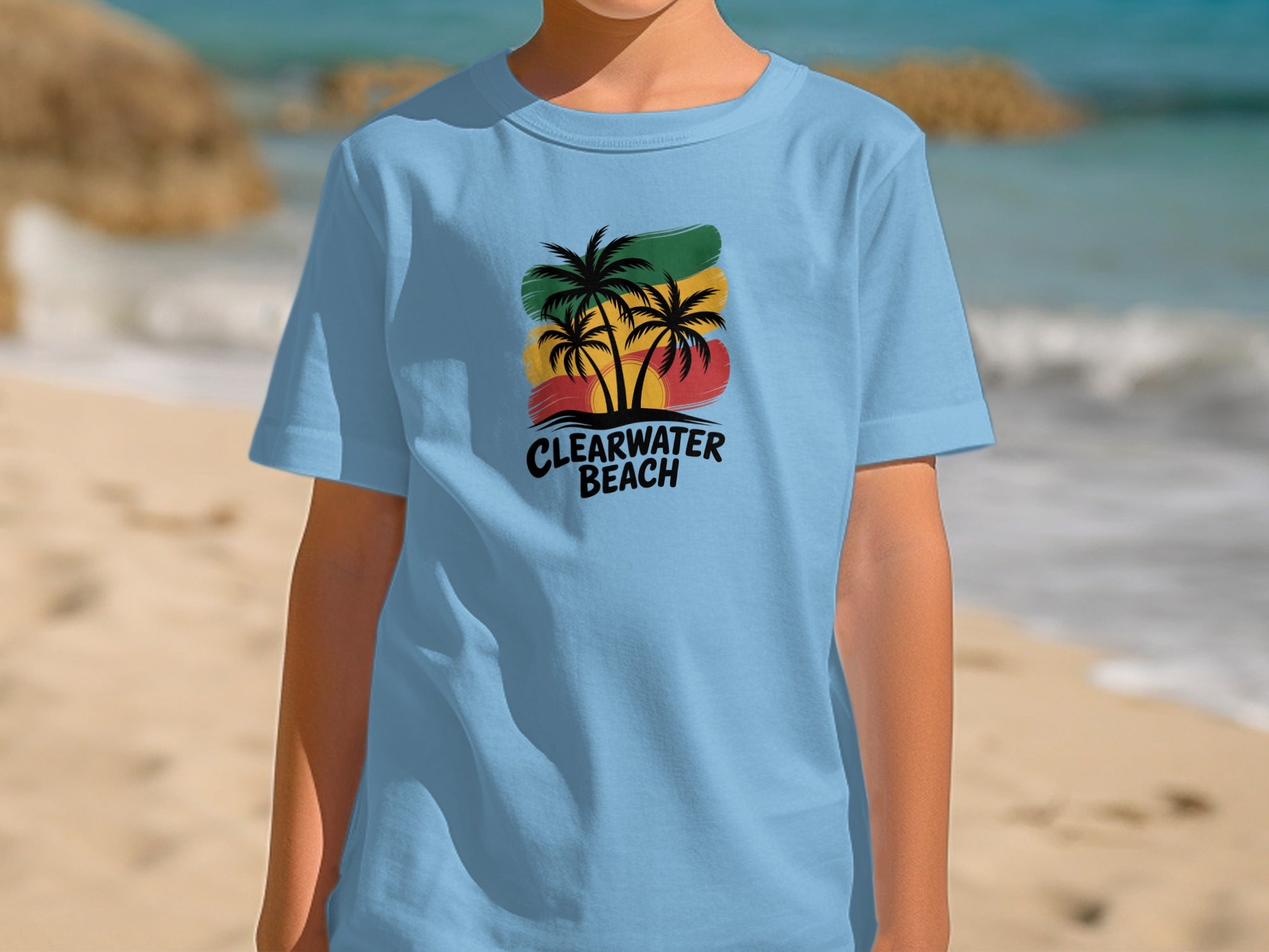 Clearwater Beach Palm Trees Graphic T-Shirt product