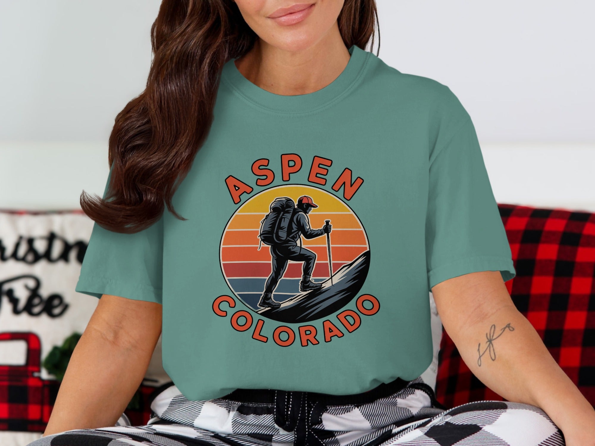 Aspen Colorado Vintage Hiker Graphic T-Shirt product