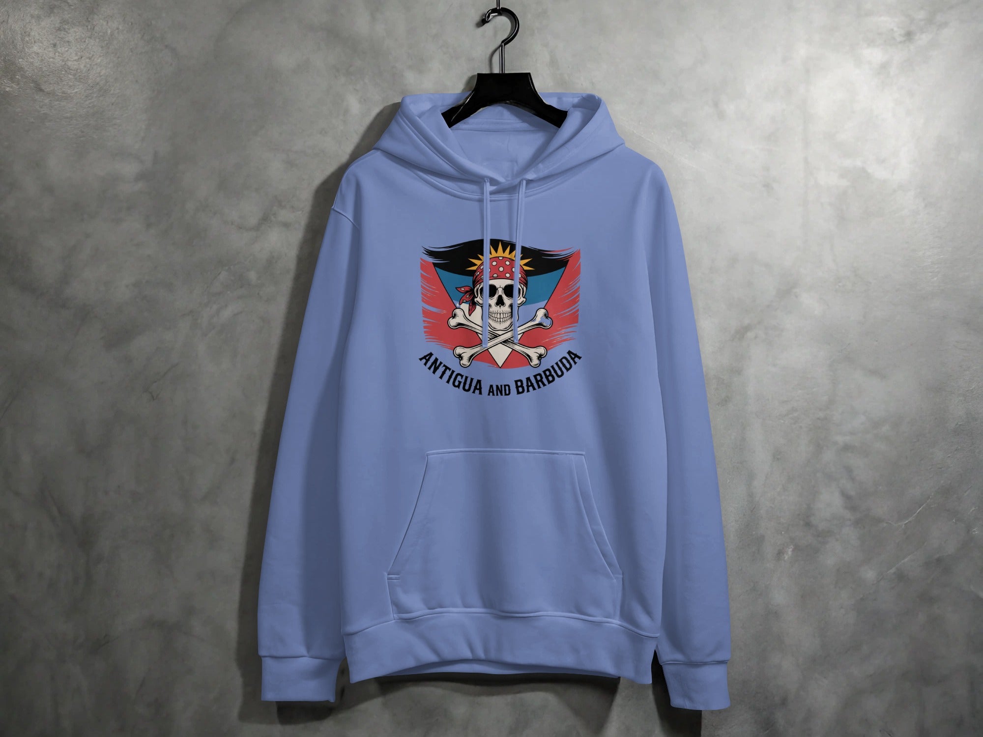 Antigua And Barbuda Skull Blue Hoodie product