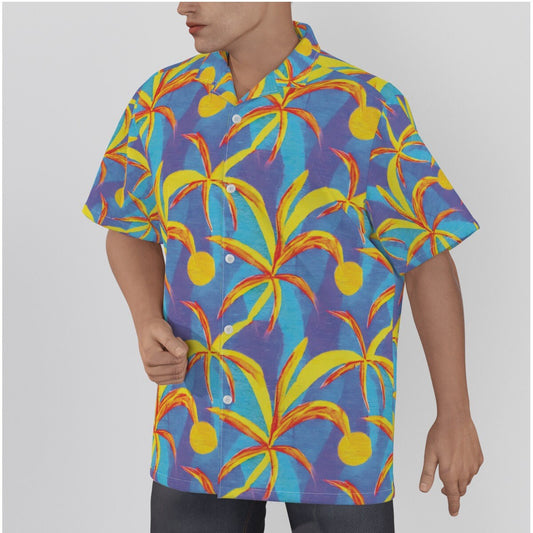 Summer Essential Exotic Palm Tree Men's Hawaiian Shirt