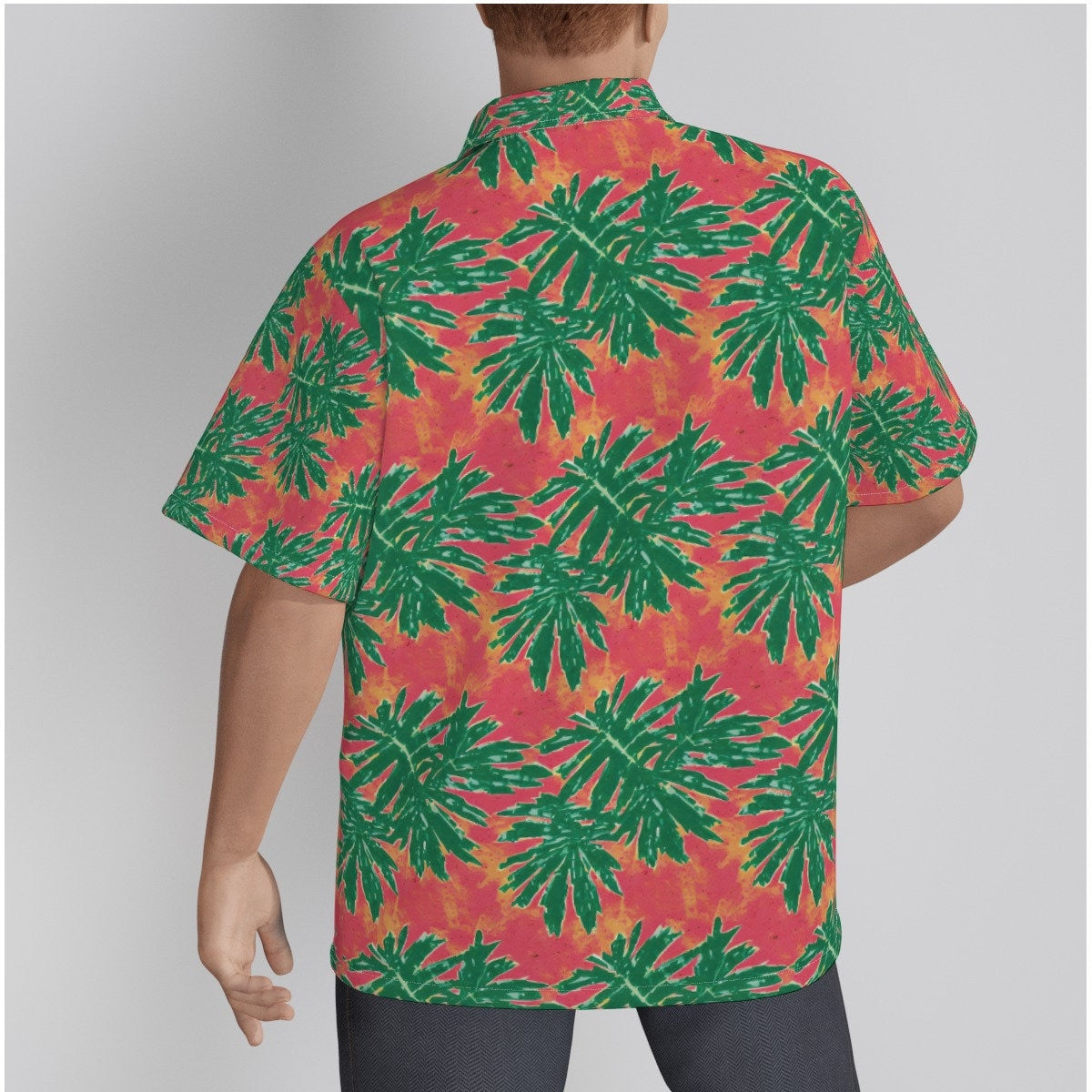 The Tomato Palm Tropical Men's Hawaiian Shirt